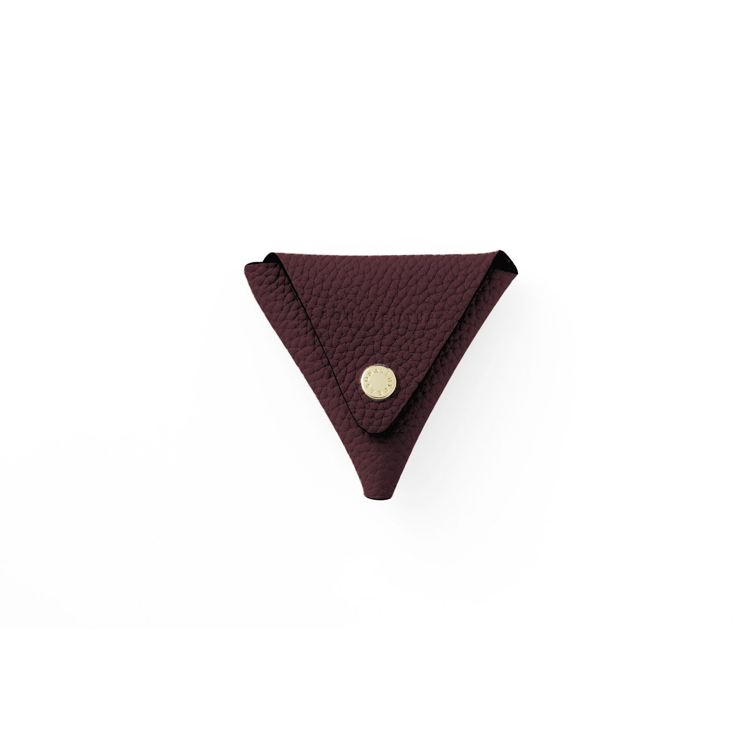 Triangle Coin Case Shrink Leather