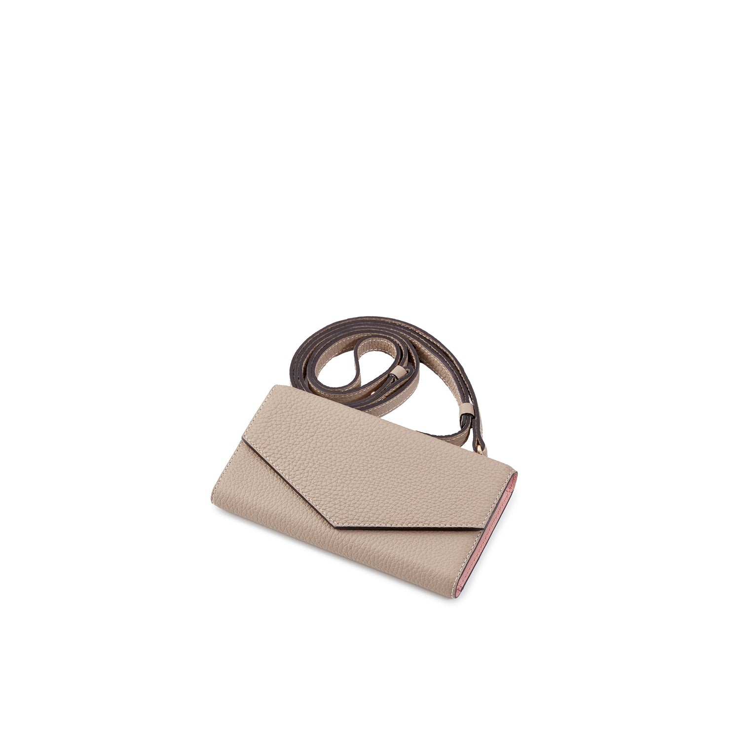 Diary Case with Mirror and Strap Shrink Leather (iPhone 15 Pro Max)