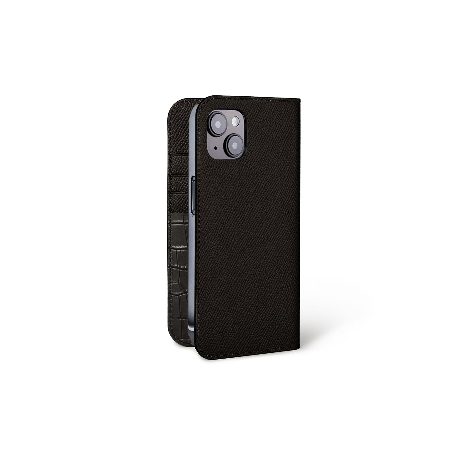 (iPhone 15 Plus) Diary Case Nobile X Embossed Croco Leather