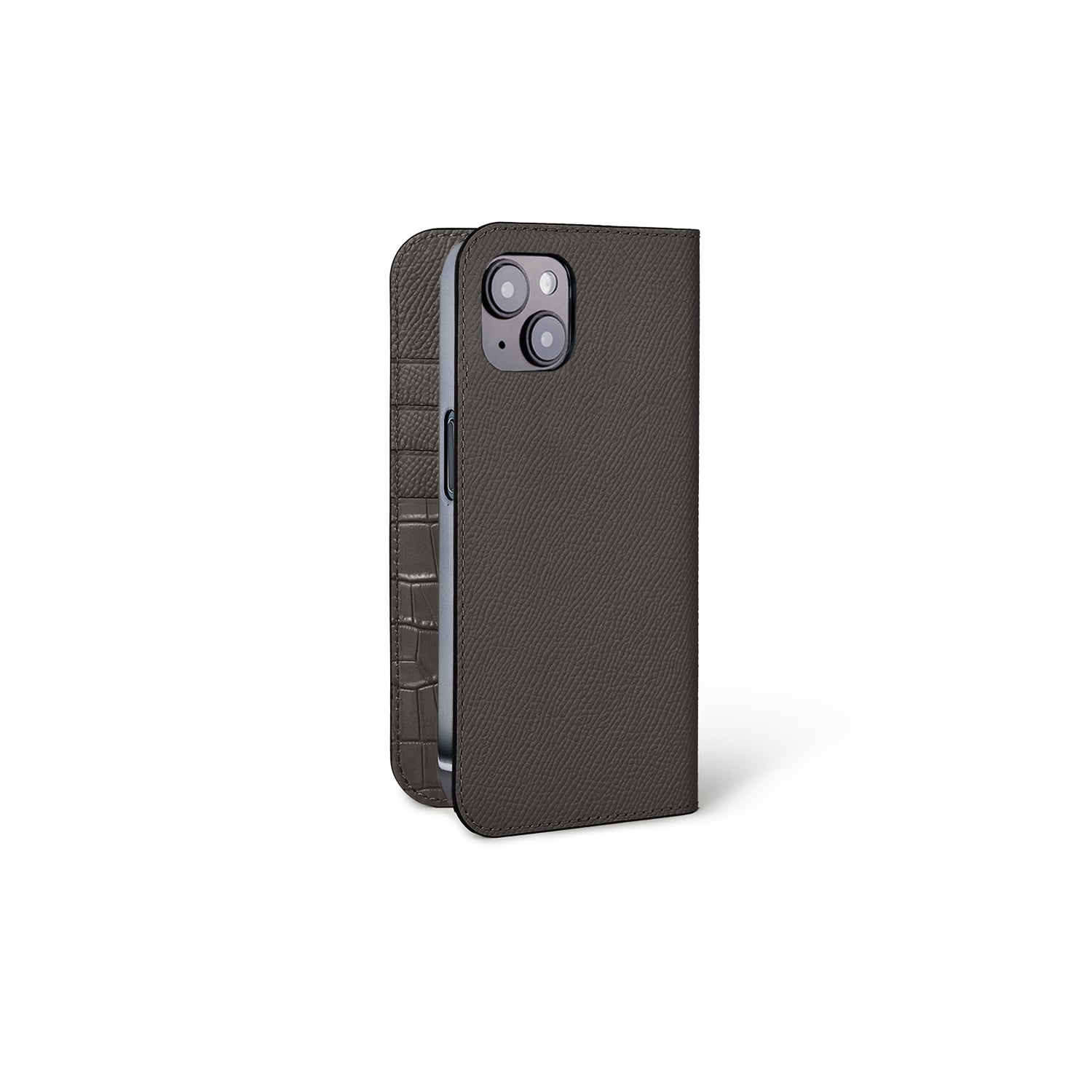 (iPhone 15 Plus) Diary Case Nobile X Embossed Croco Leather