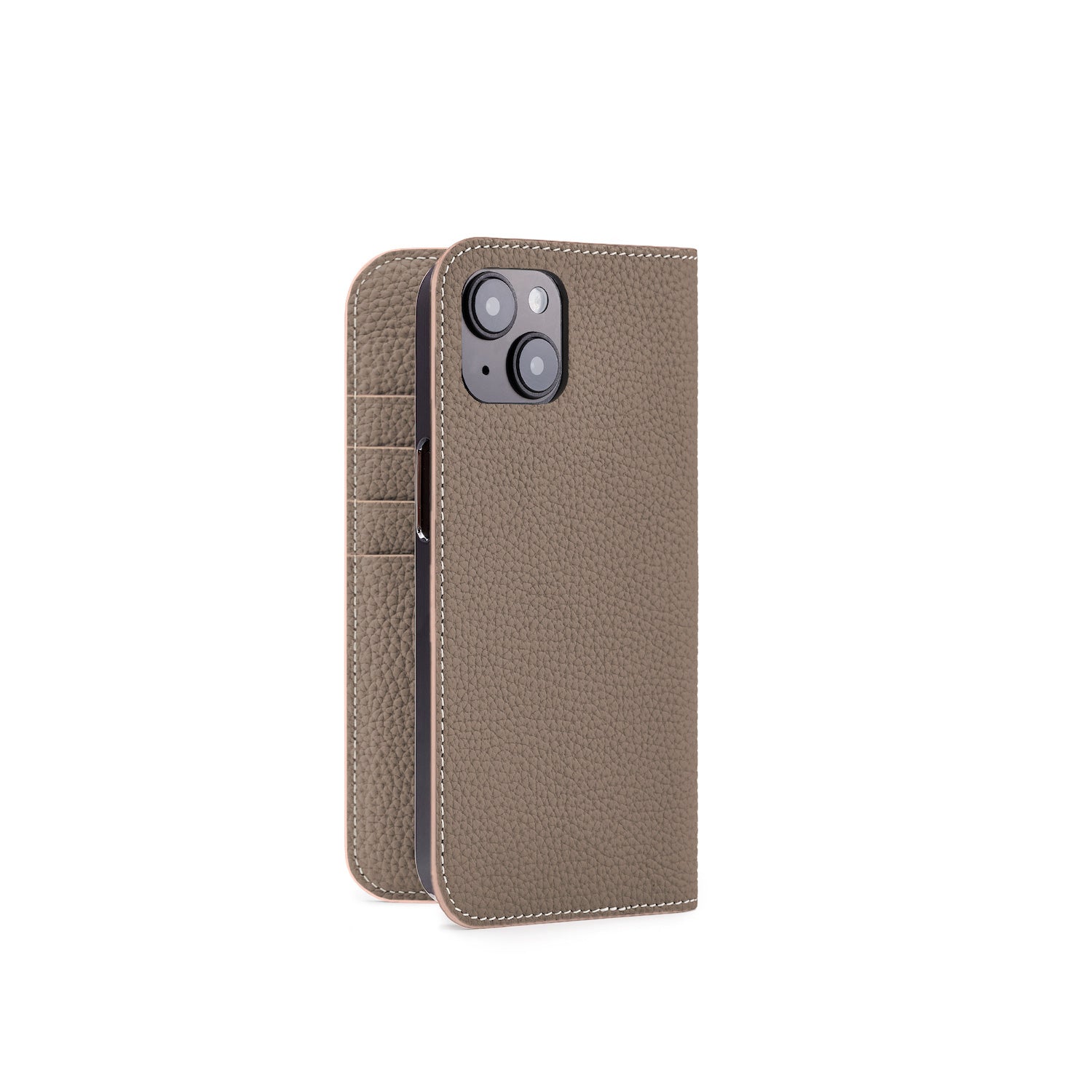 (iPhone 14 Plus) Diary Case Shrink Leather