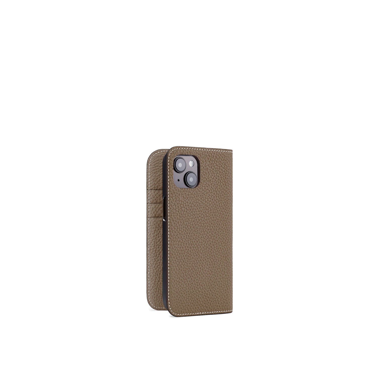 (iPhone 15) Diary Case Shrink Leather