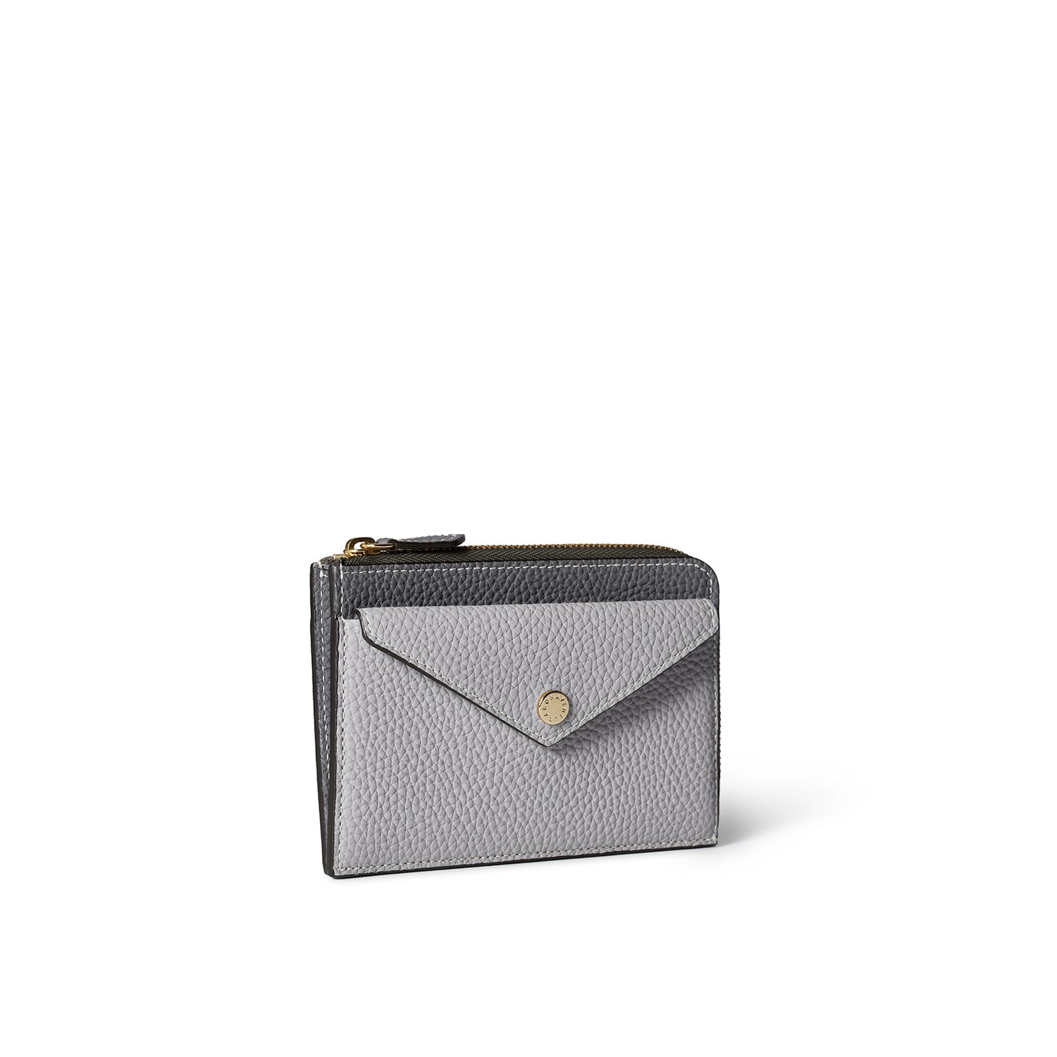 Envelope Mini-zip Wallet In Shrink Leather