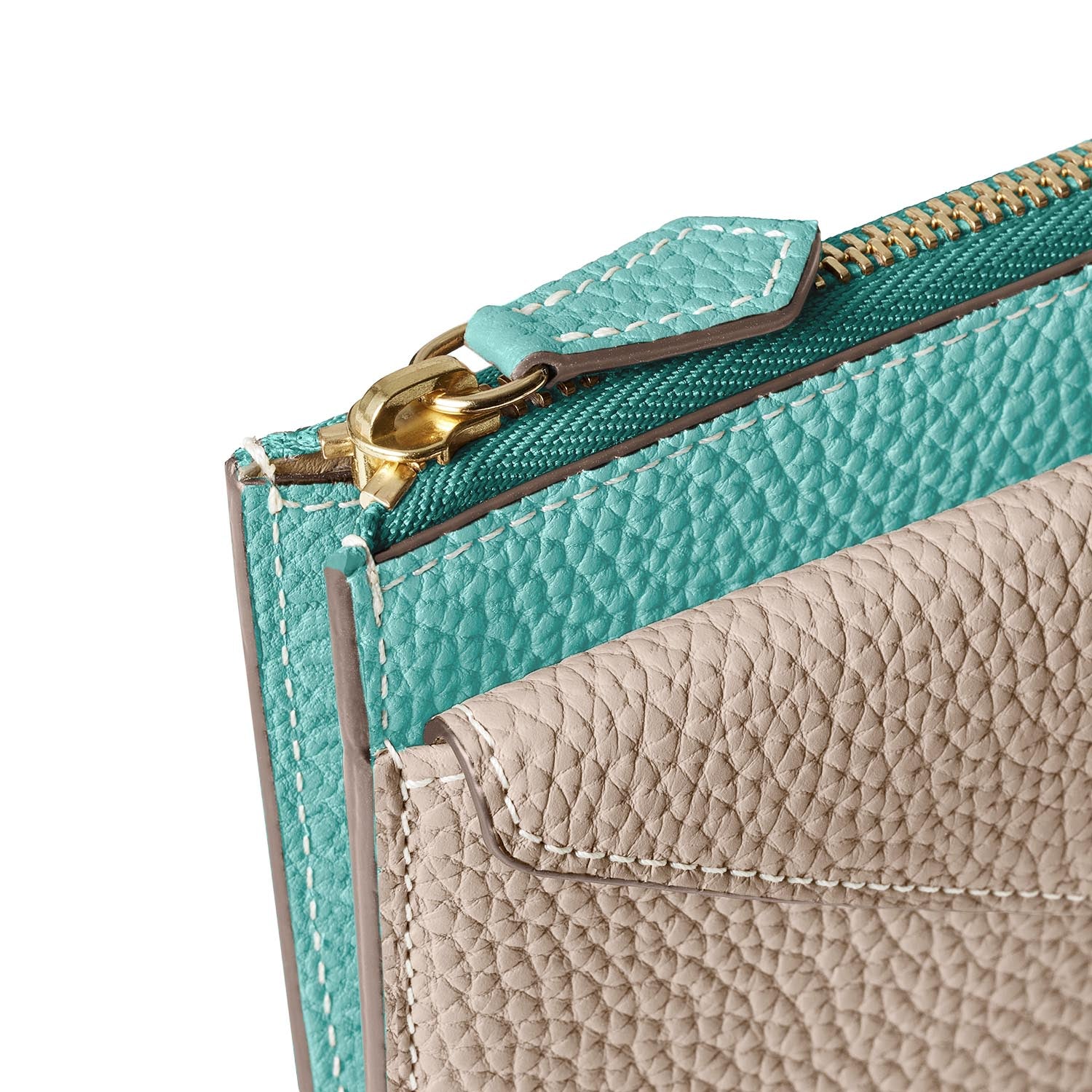 Envelope Zip Wallet Shrink Leather (Medium)