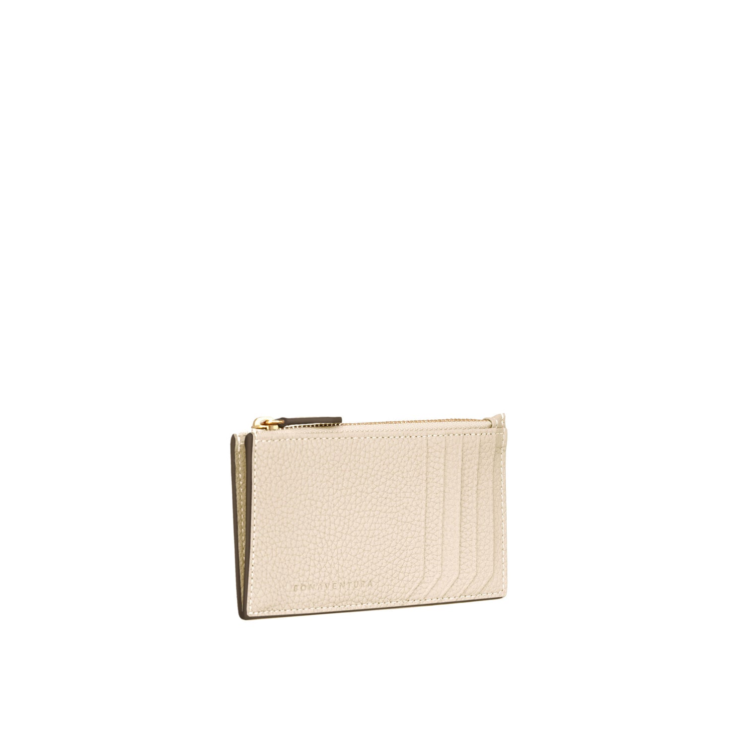 Mini Zip Wallet In Shrink Leather