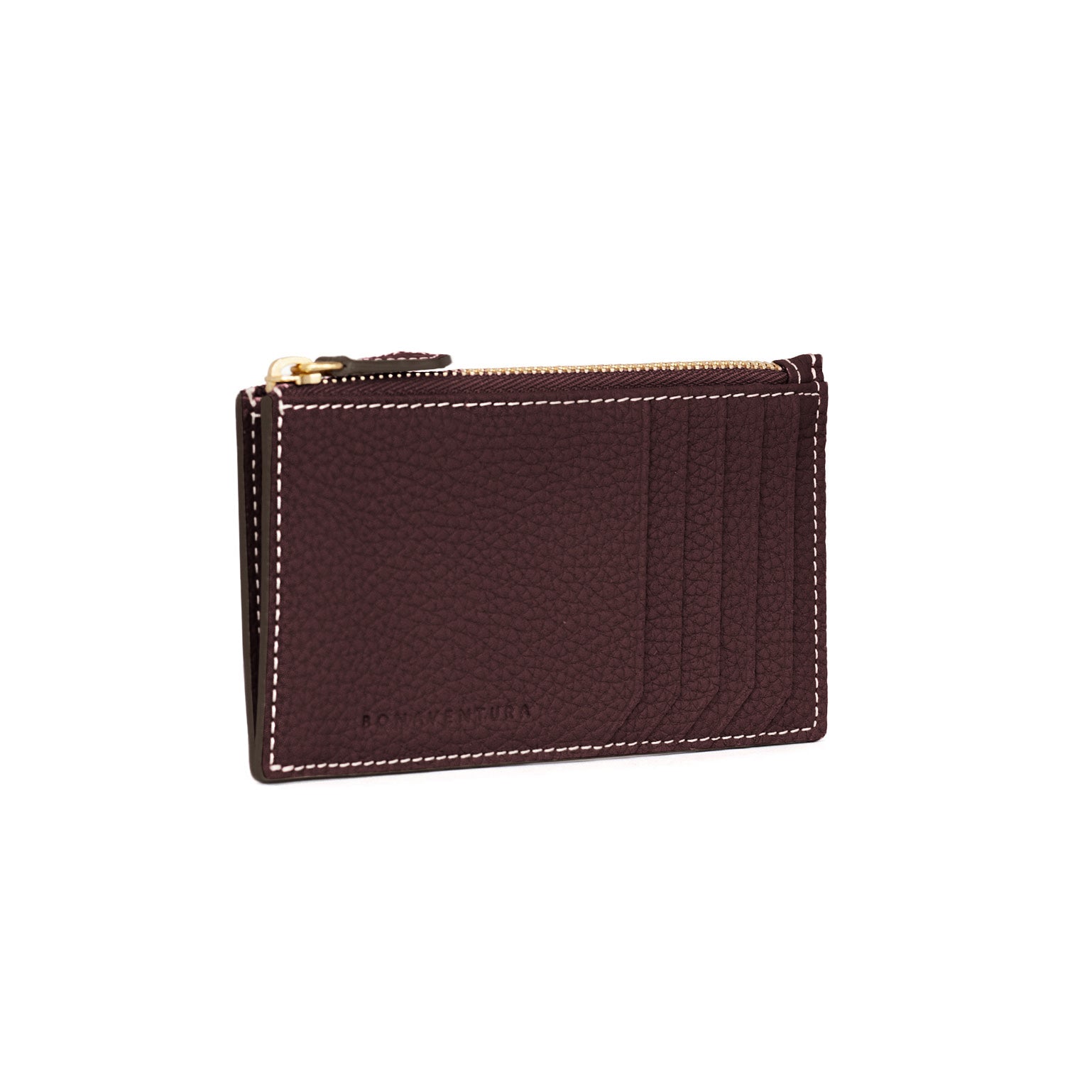 Mini Zip Wallet In Shrink Leather