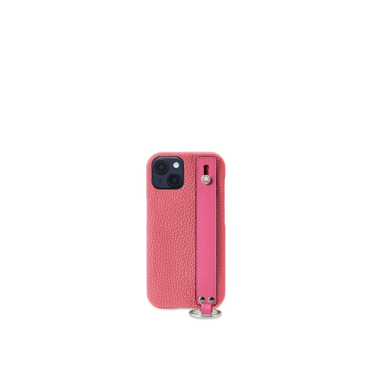 (iPhone 14 Plus) ハンドル付き バックカバーケース シュリンクレザー