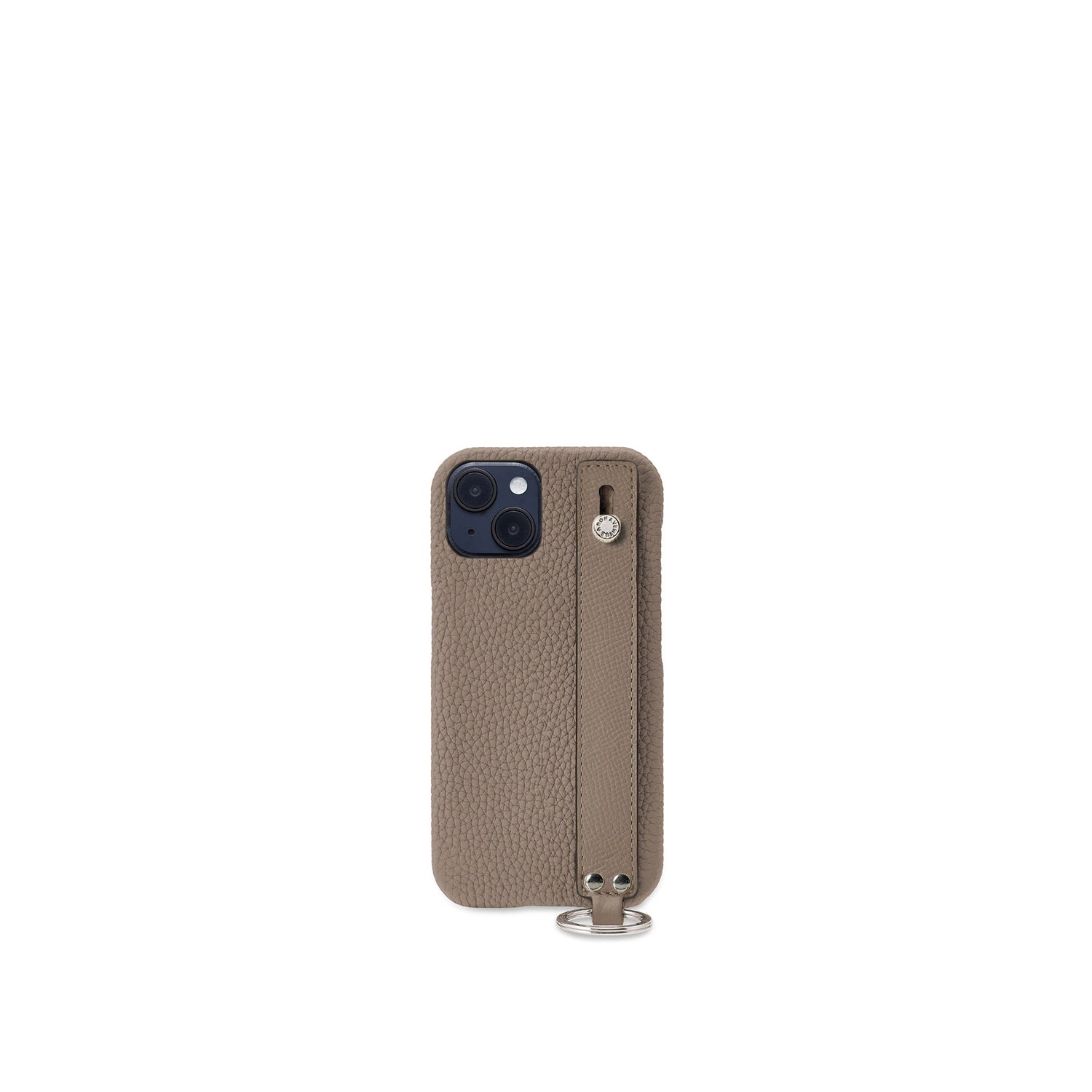(iPhone 14 Plus) ハンドル付き バックカバーケース シュリンクレザー
