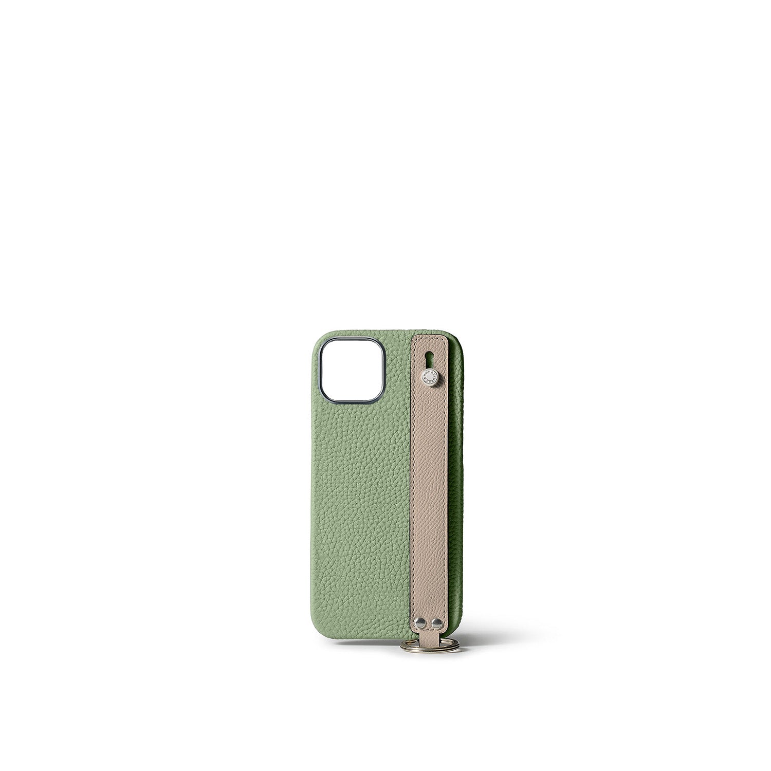 Back Cover Case with Handle Shrink Leather (iPhone 15)