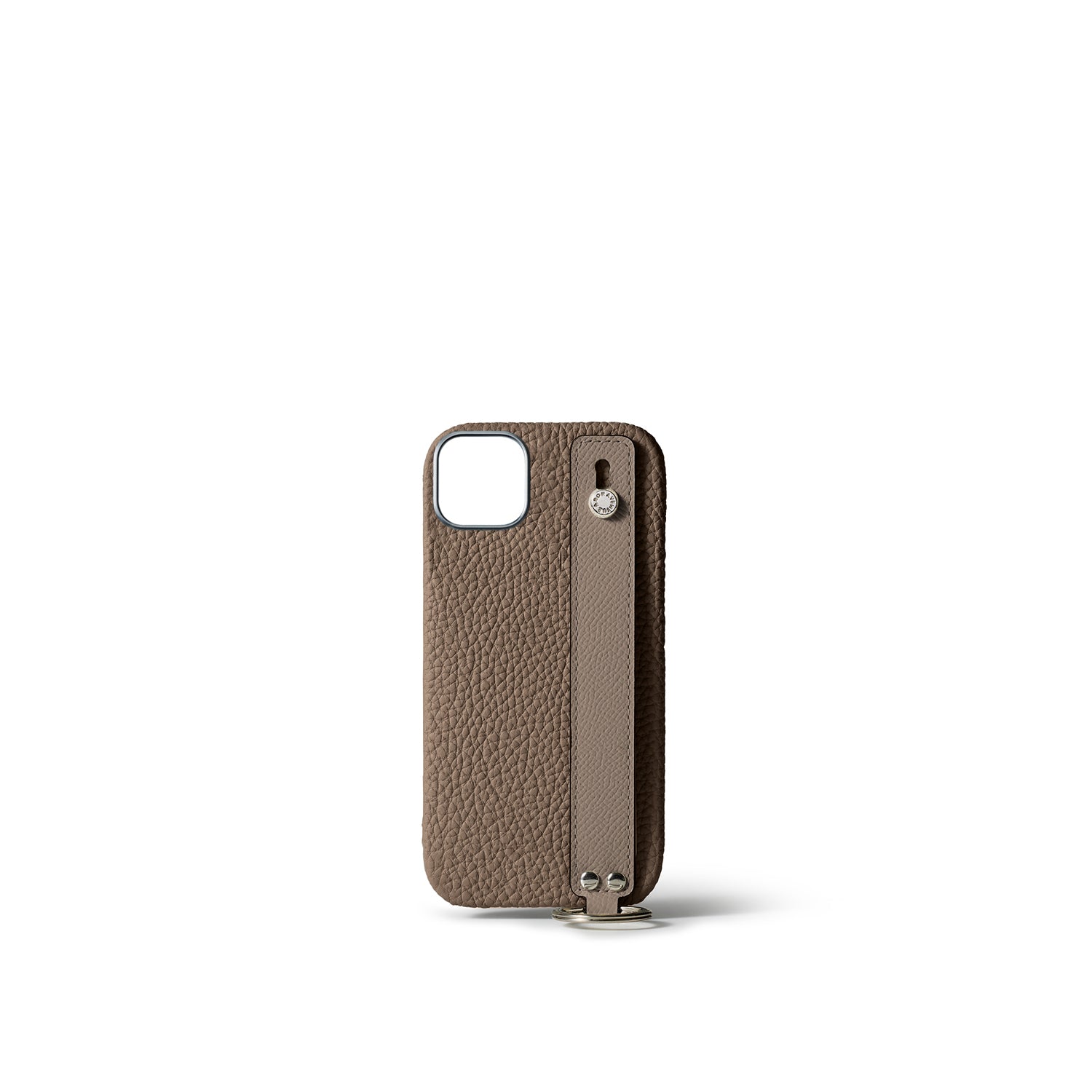 Back Cover with Handle Shoulder Strap Set Shrink Leather (iPhone 15 Plus)