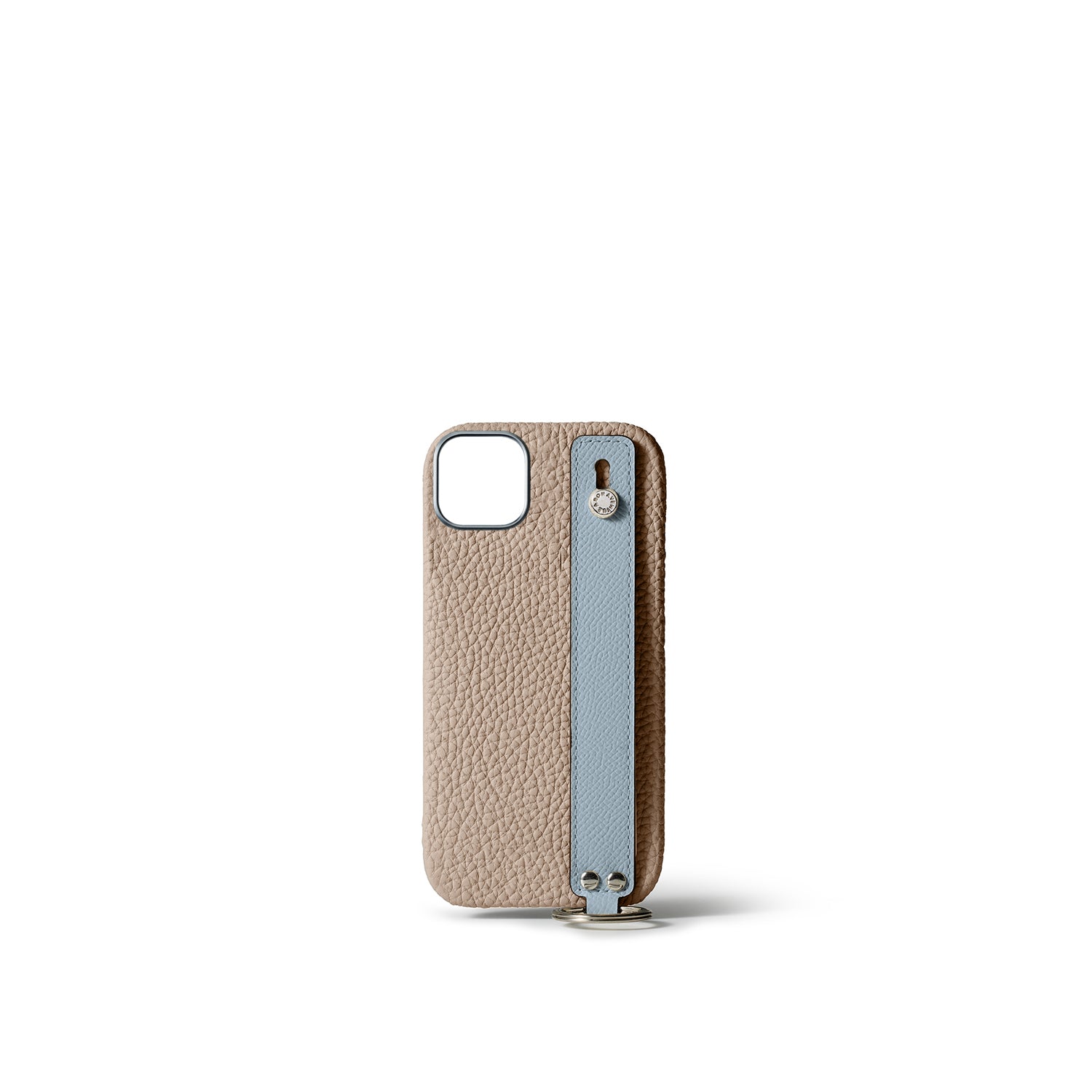 Back Cover with Handle Shoulder Strap Set Shrink Leather (iPhone 15 Plus)