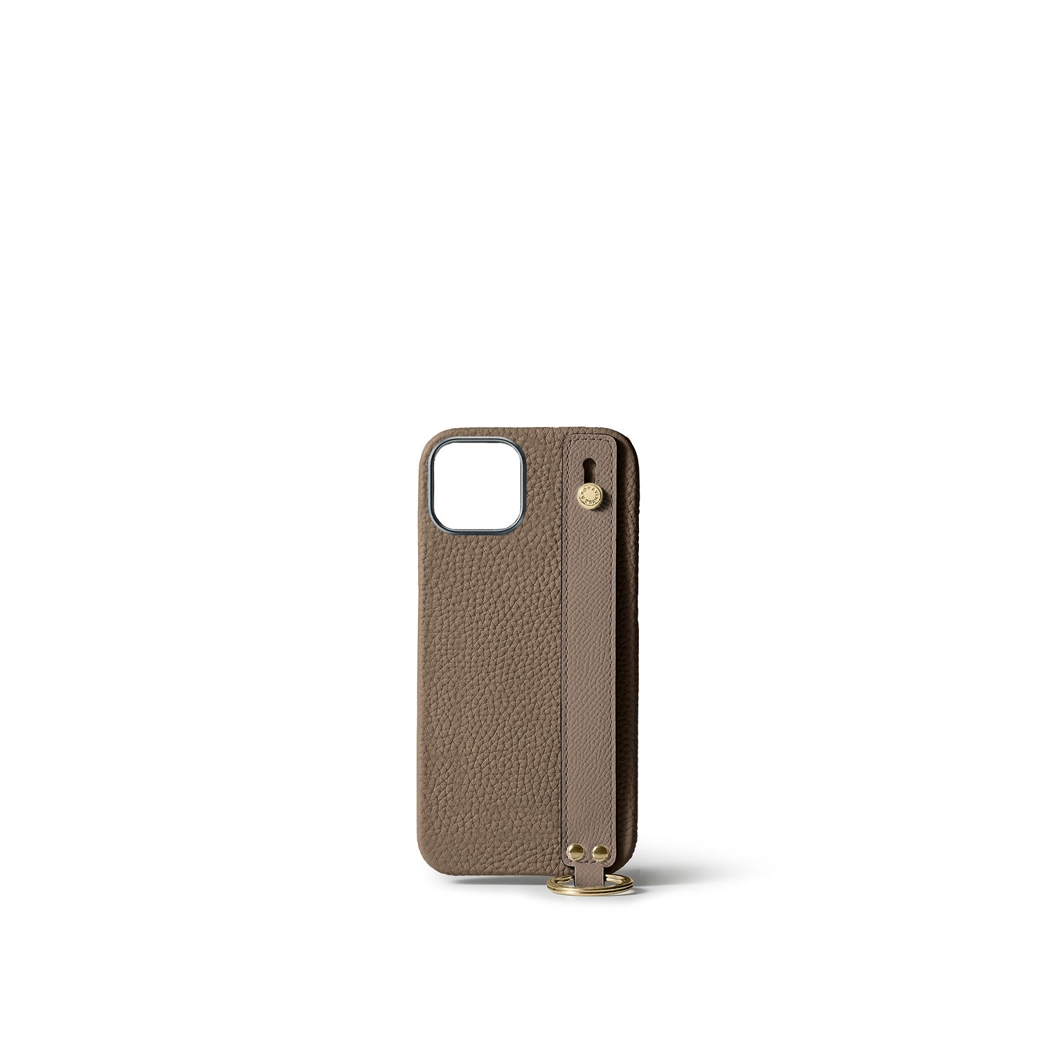 Back Cover with Handle Shrink Leather Gold (iPhone 15)
