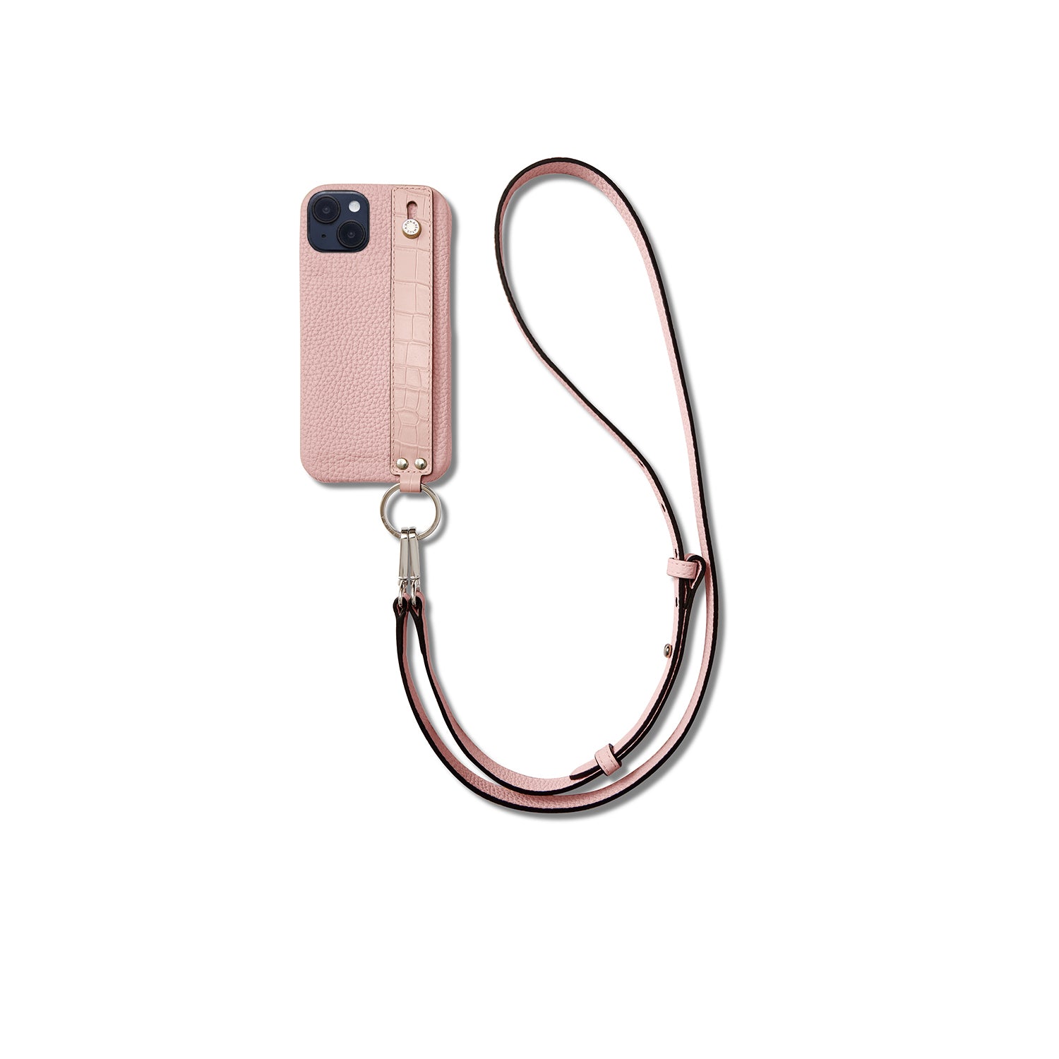 Back Cover With Handle Shoulder Strap SEt Bottalato Leather (iPhone 14 Plus)