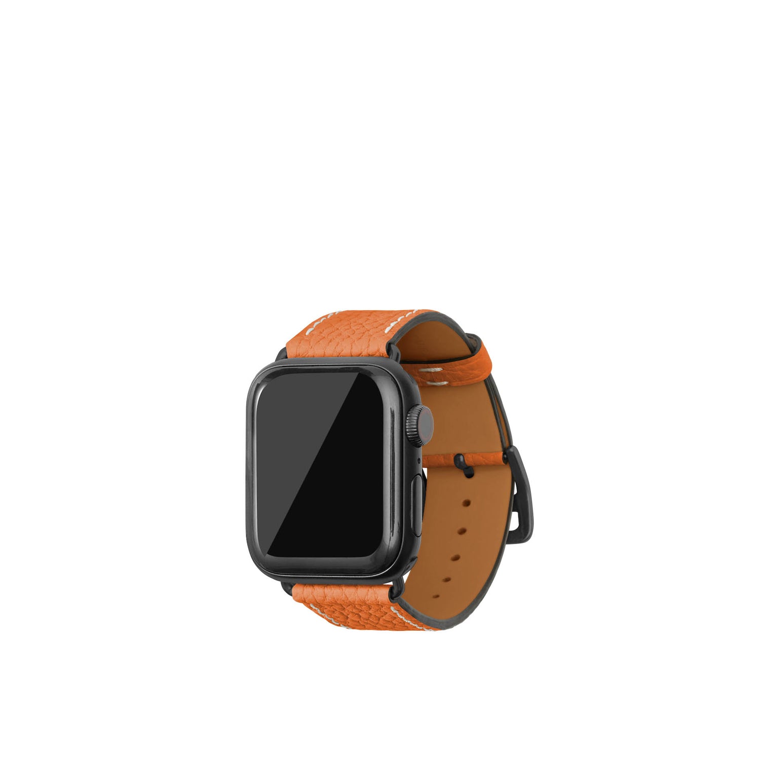 シュリンク Apple Watch レザーバンド【38mm/40mm/41mm/42mm, S/Mサイズ】 (アダプター:ブラック)