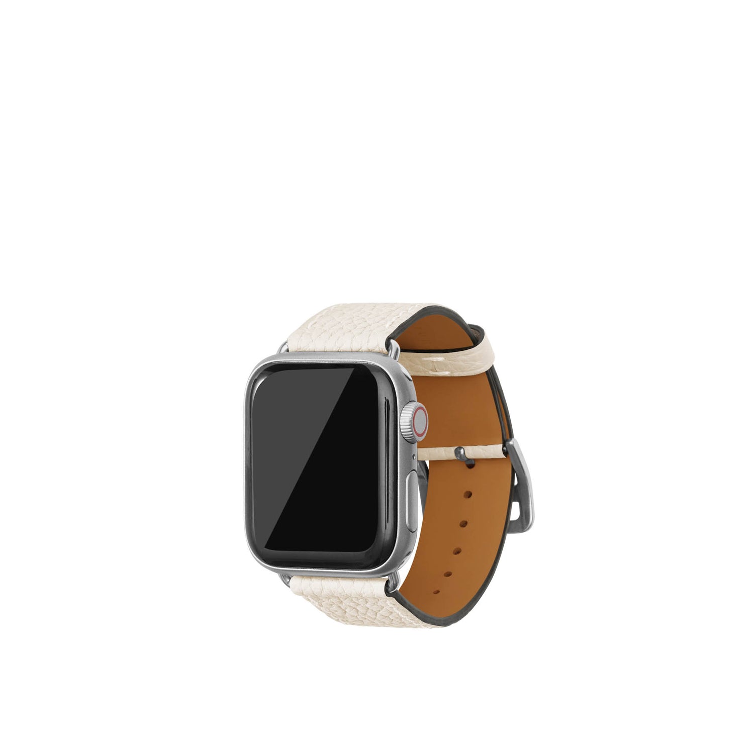 シュリンク Apple Watch レザーバンド【38mm/40mm/41mm/42mm, S/Mサイズ】 (アダプター:シルバー)