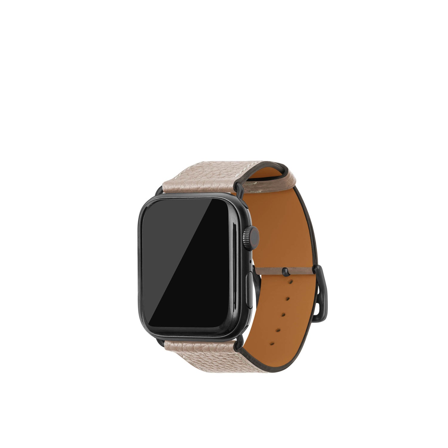 Apple Watch 가죽 밴드【42 mm/44 mm/45 mm/49 mm, M/L 사이즈】 (어댑터:블랙)