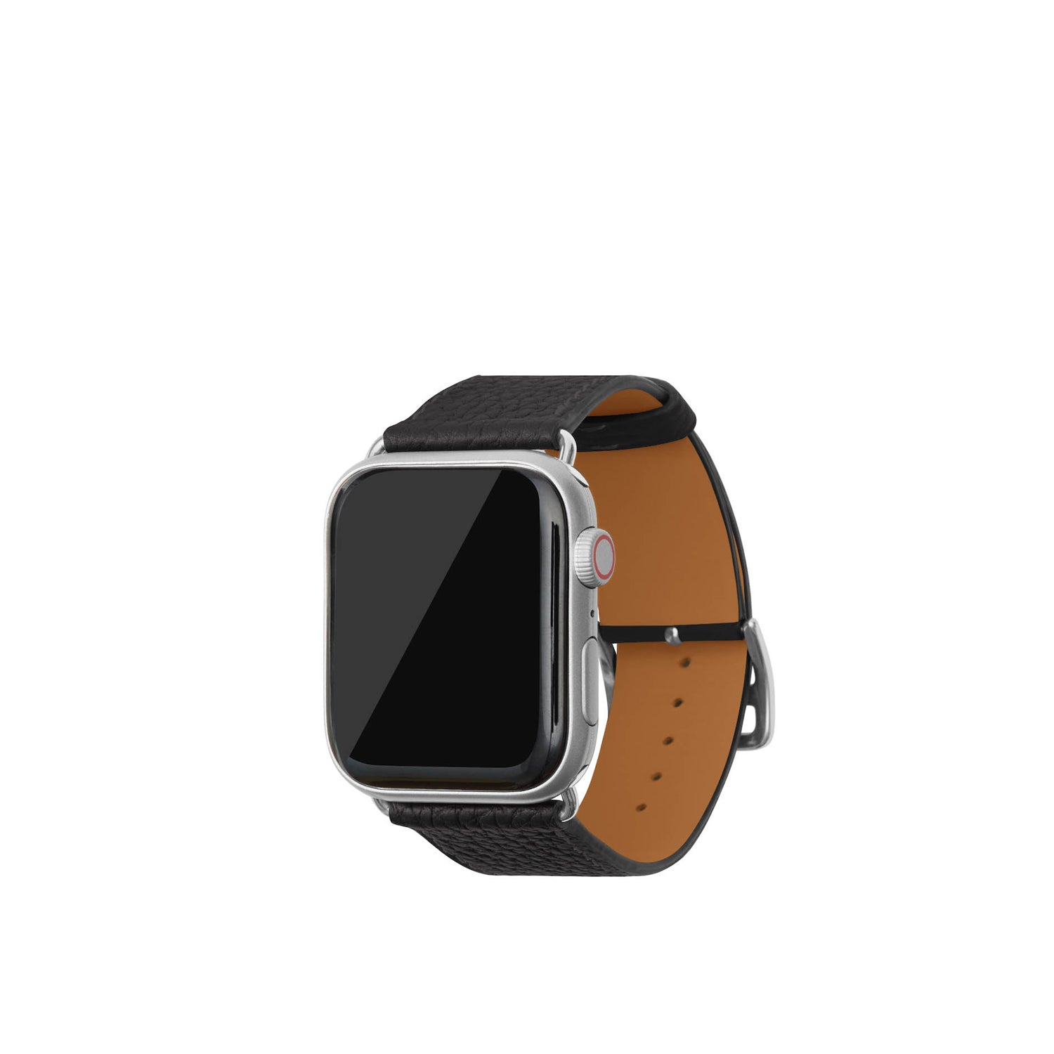 Apple Watch 가죽 밴드【42 mm/44 mm/45 mm/49 mm, M/L 사이즈】 (어댑터:실버)