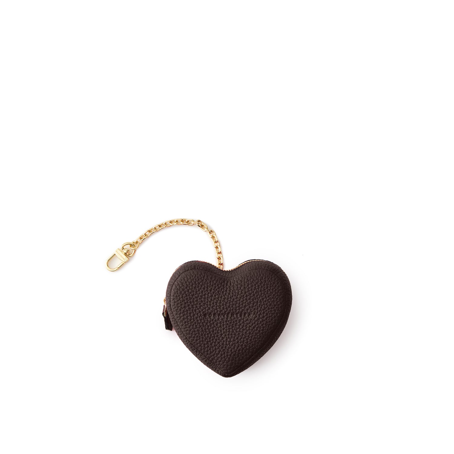 Mini Pouch with Chain Shrink Leather (Heart)
