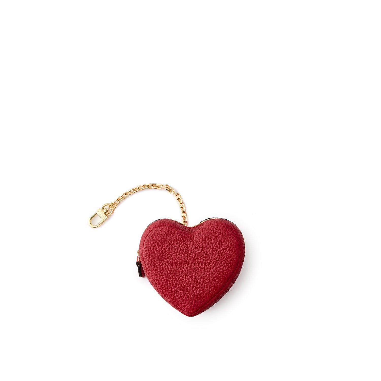 Mini Pouch with Chain Shrink Leather (Heart)