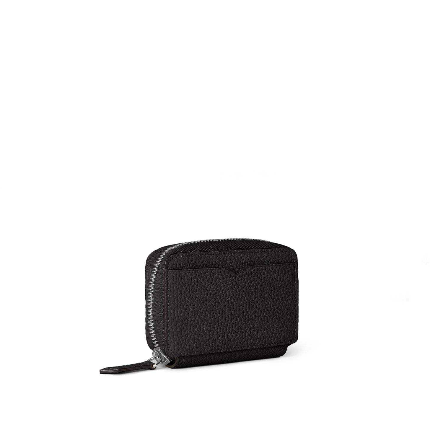 Round Zip Smart Key Case Shrink Leather