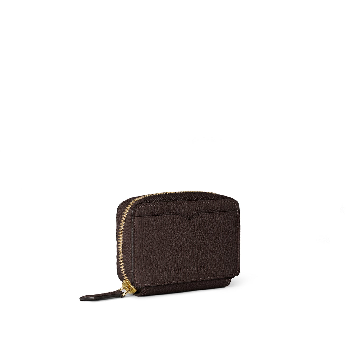 Round Zip Smart Key Case Shrink Leather