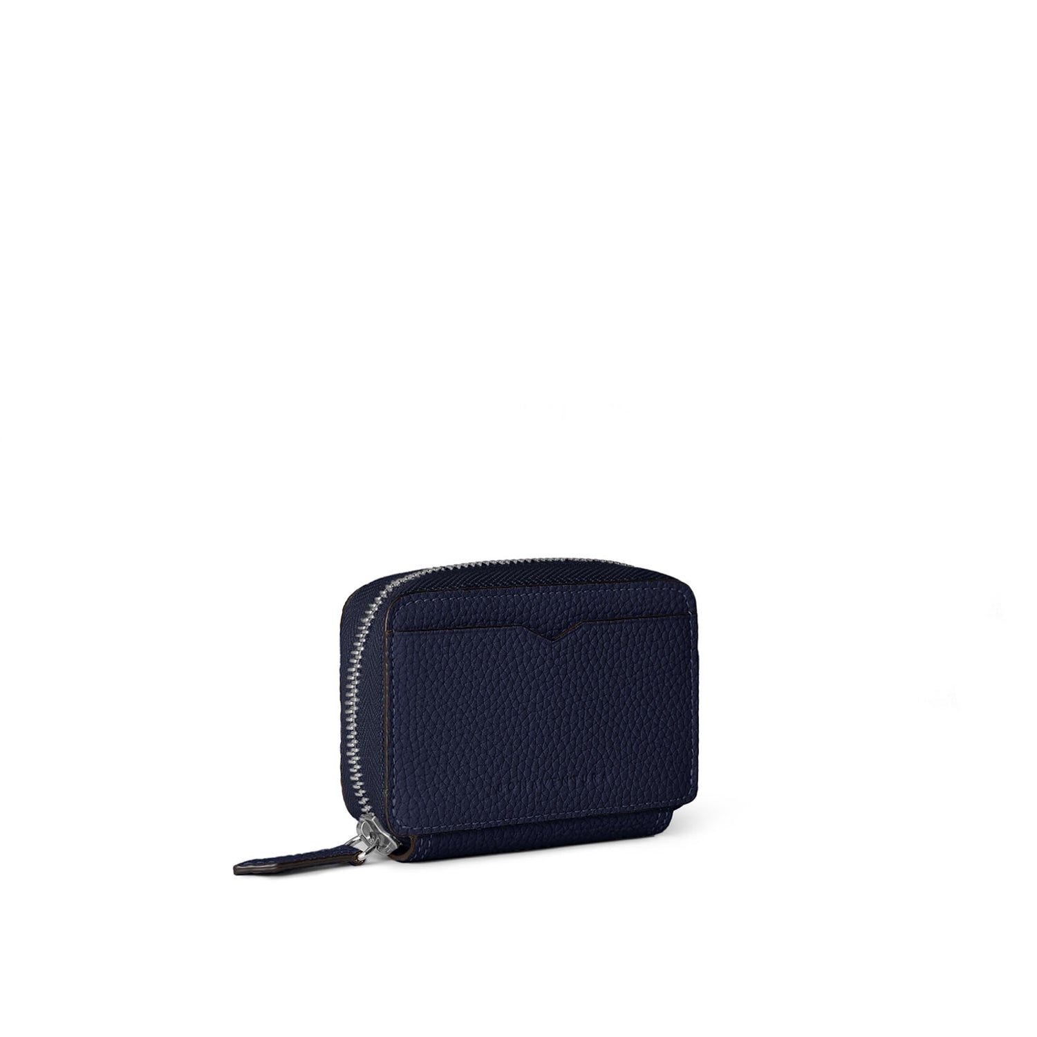 Round Zip Smart Key Case Shrink Leather