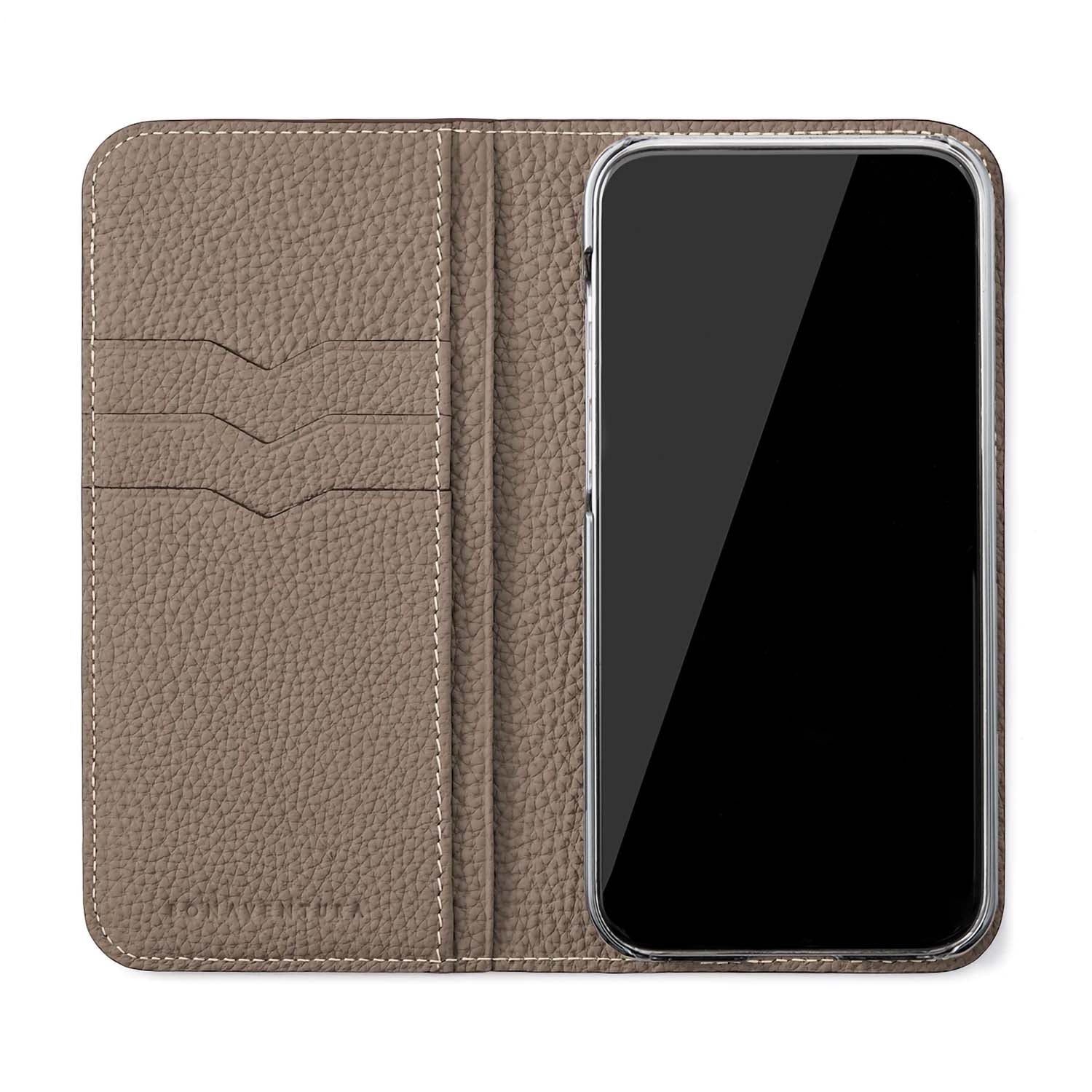 Diary Case Embossed Croco Leather (iPhone 15 Pro)