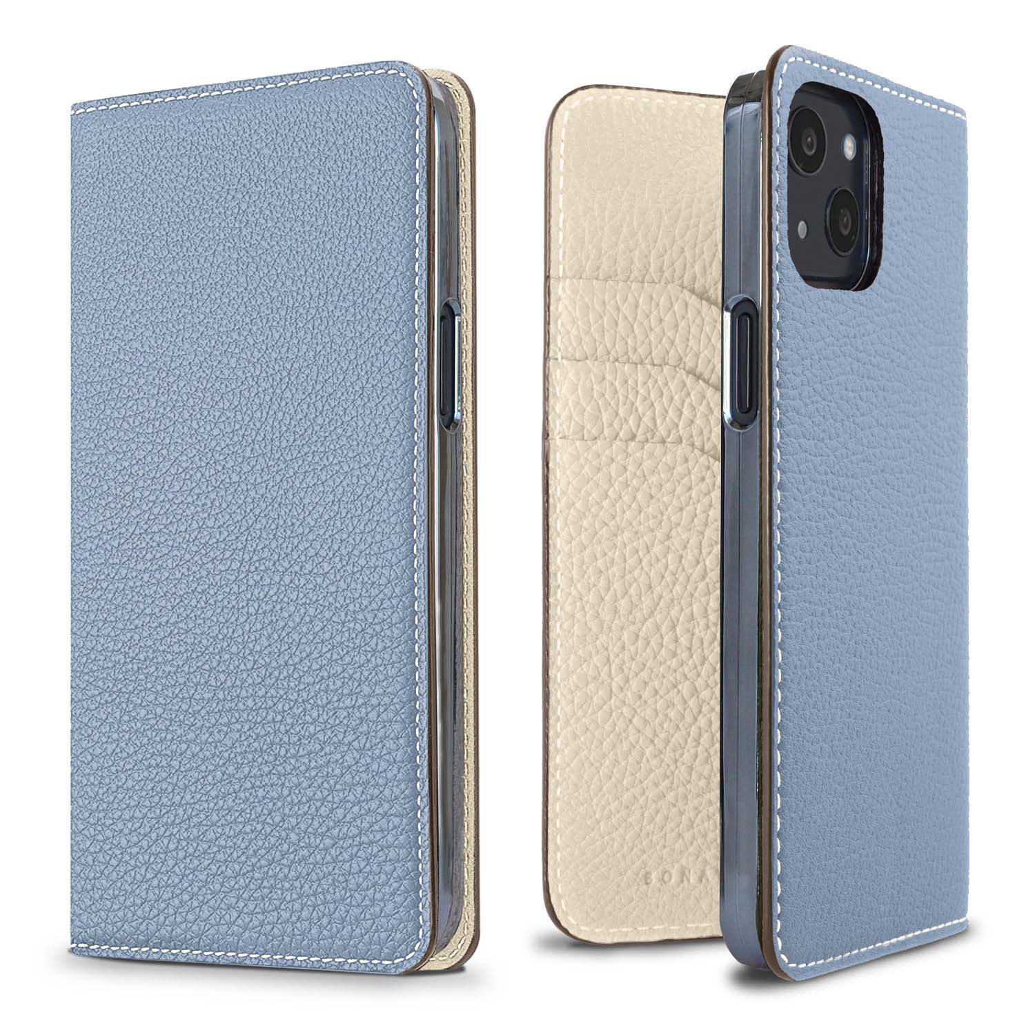 (iPhone 13) Diary Case Shrink Leather