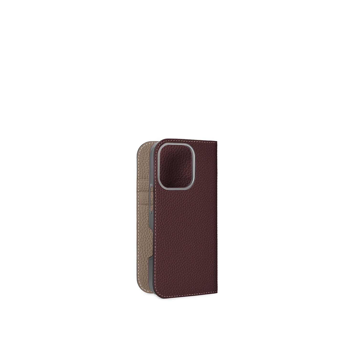 (iPhone 16 Pro) Diary Case Shrink Leather