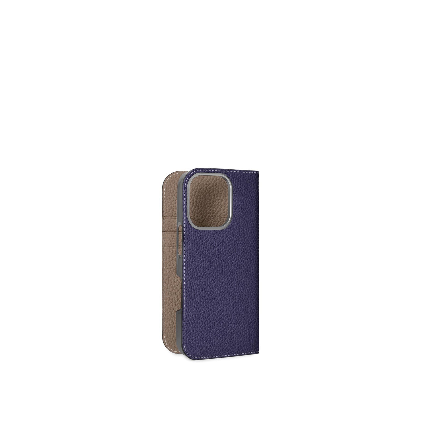 (iPhone 16 Pro) Diary Case Shrink Leather