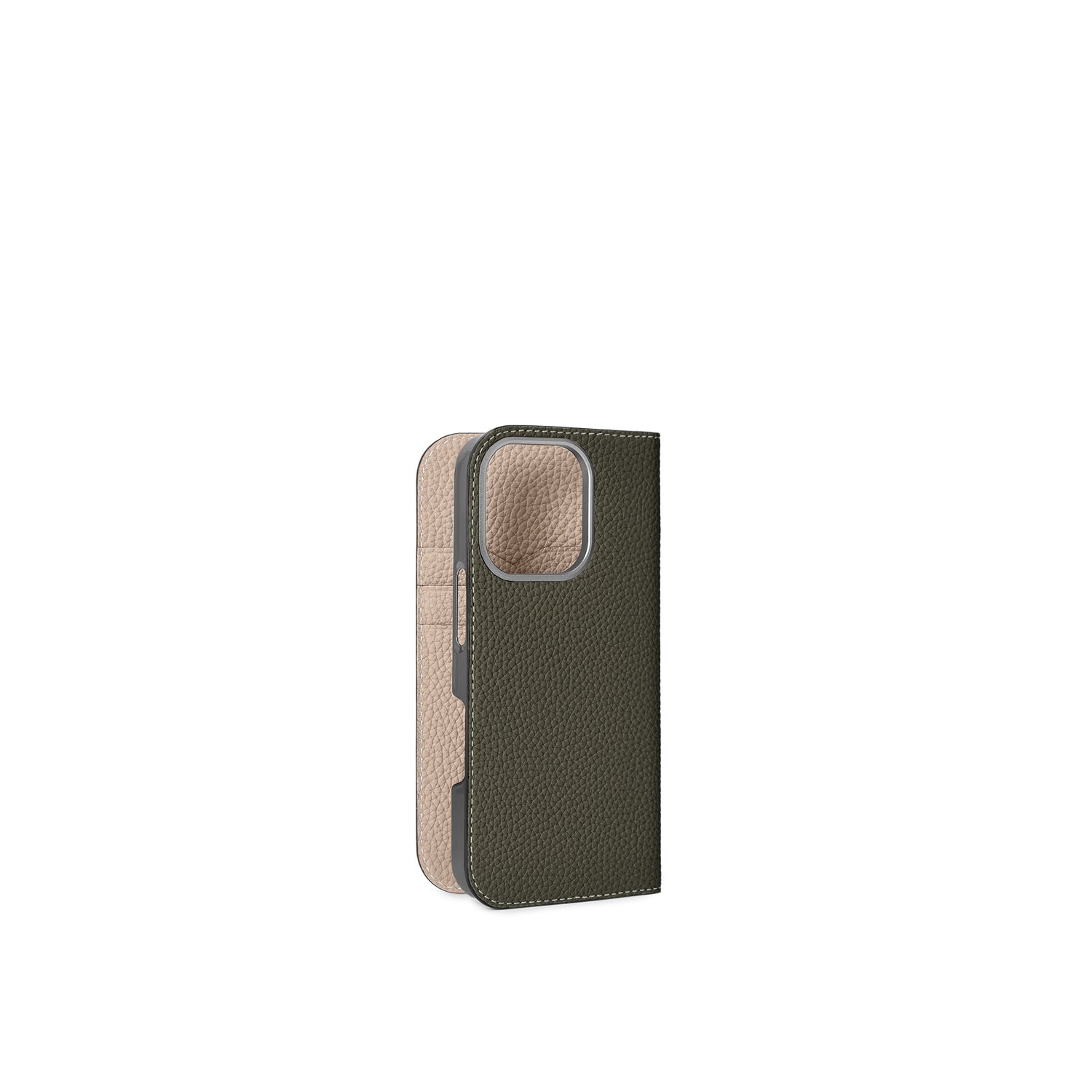 (iPhone 16 Pro) Diary Case Shrink Leather