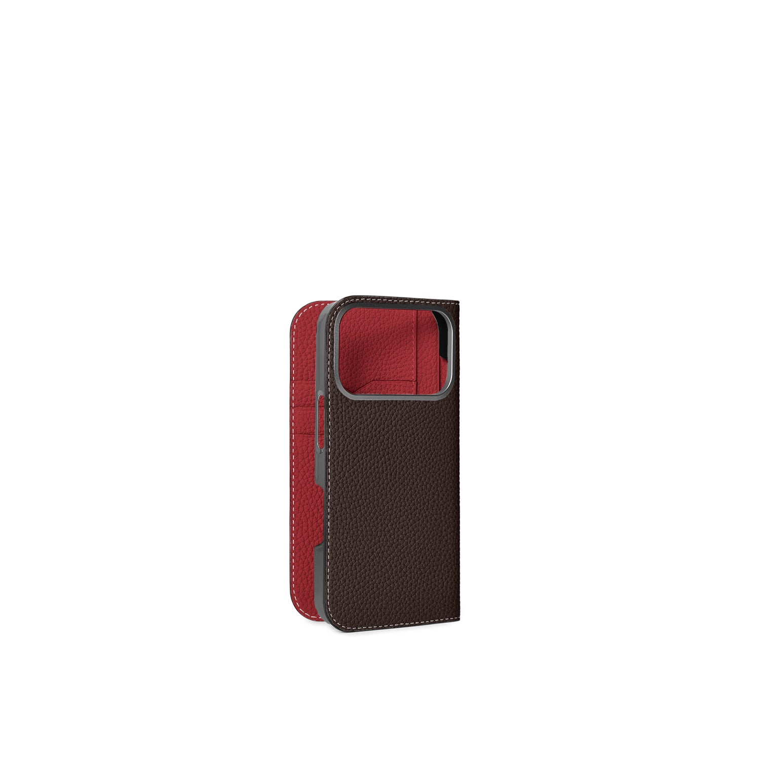 (iPhone 17 Pro) Diary Case Shrink Leather