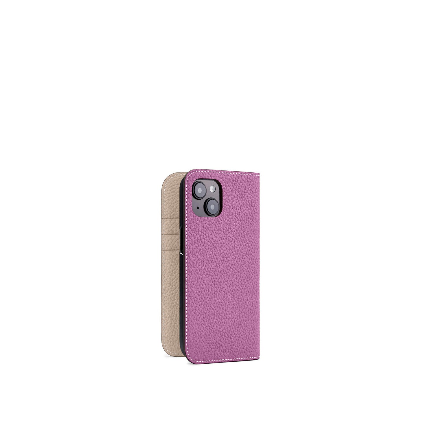 (iPhone 15) ダイアリーケース シュリンクレザー