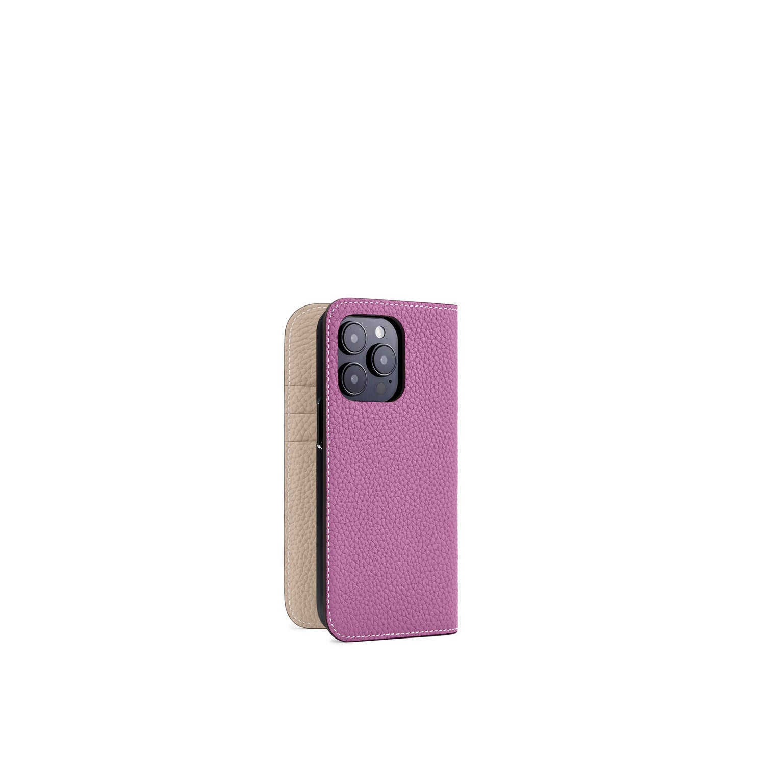 (iPhone 15 Pro) ダイアリーケース シュリンクレザー