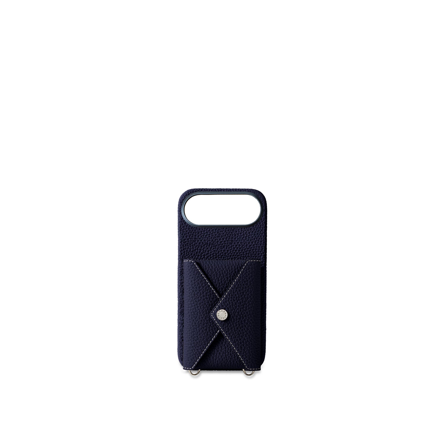 (iPhone Air) Snap Button Back Cover Case Shrink Leather