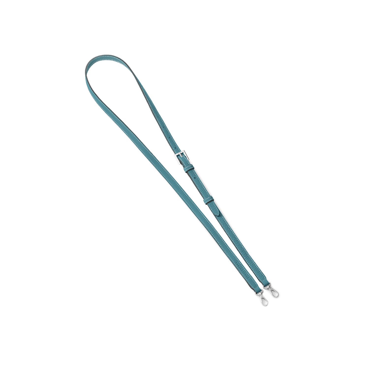 Adjustable Shoulder Strap Shrink Leather Silver