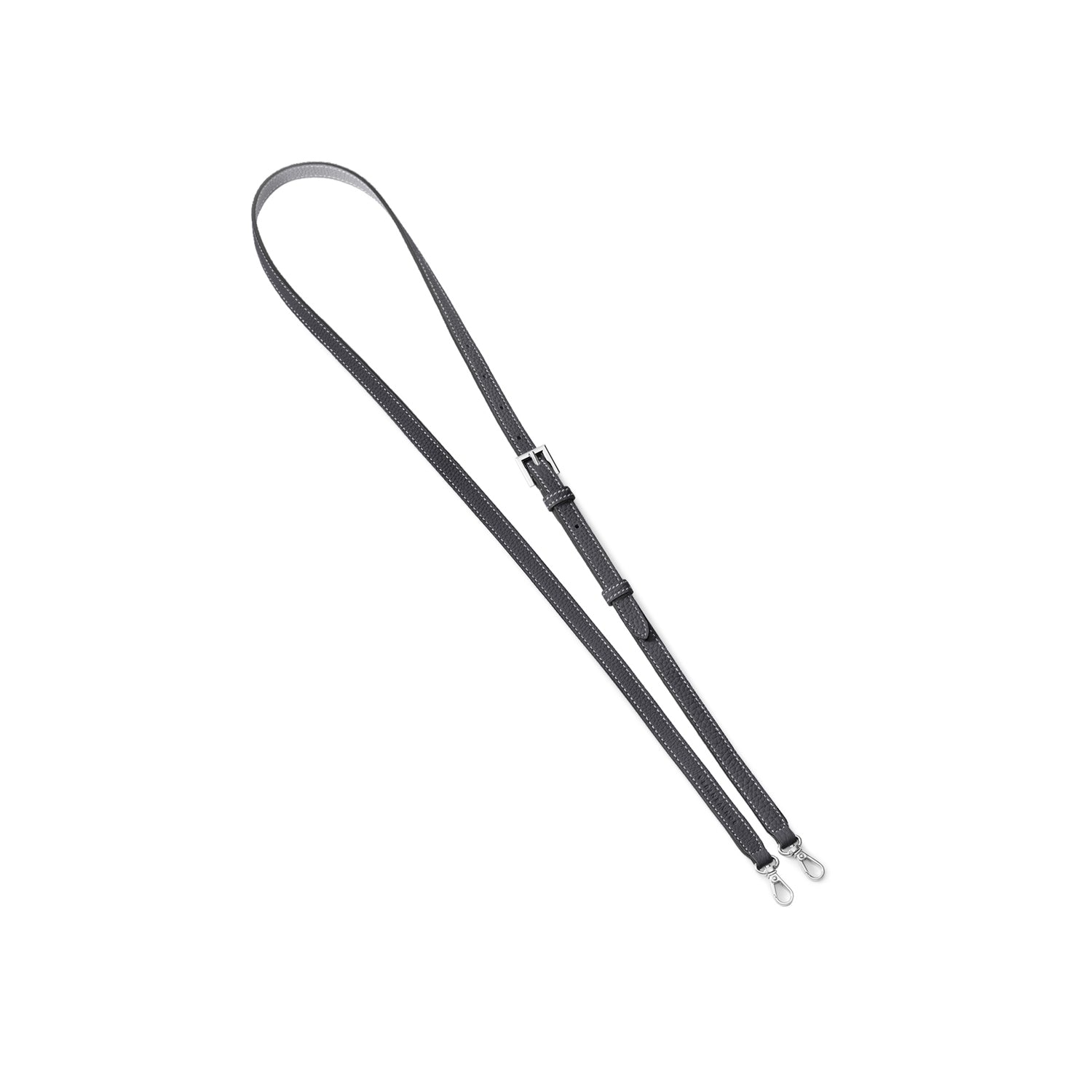 Adjustable Shoulder Strap Shrink Leather (Silver)