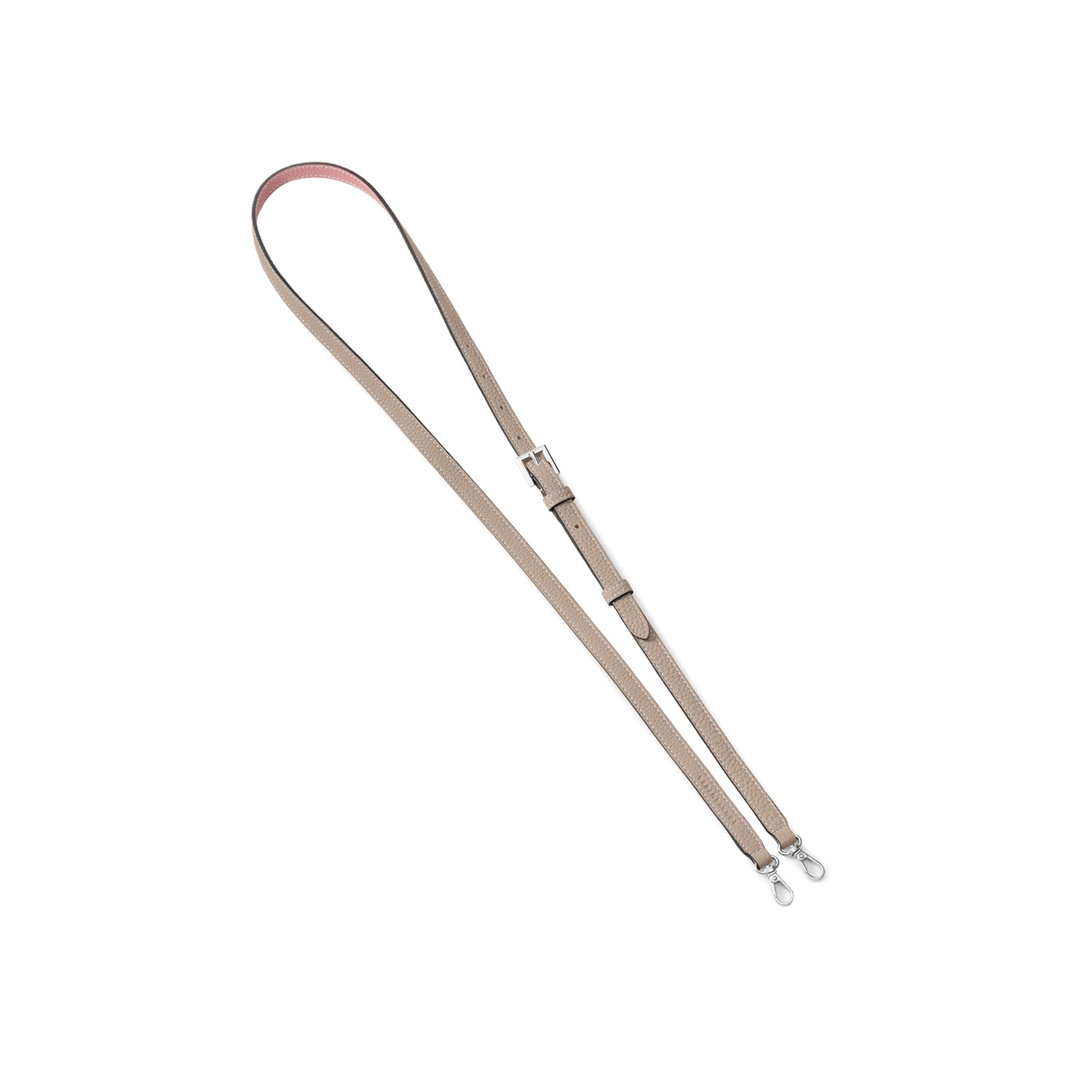 Adjustable Shoulder Strap Shrink Leather Silver