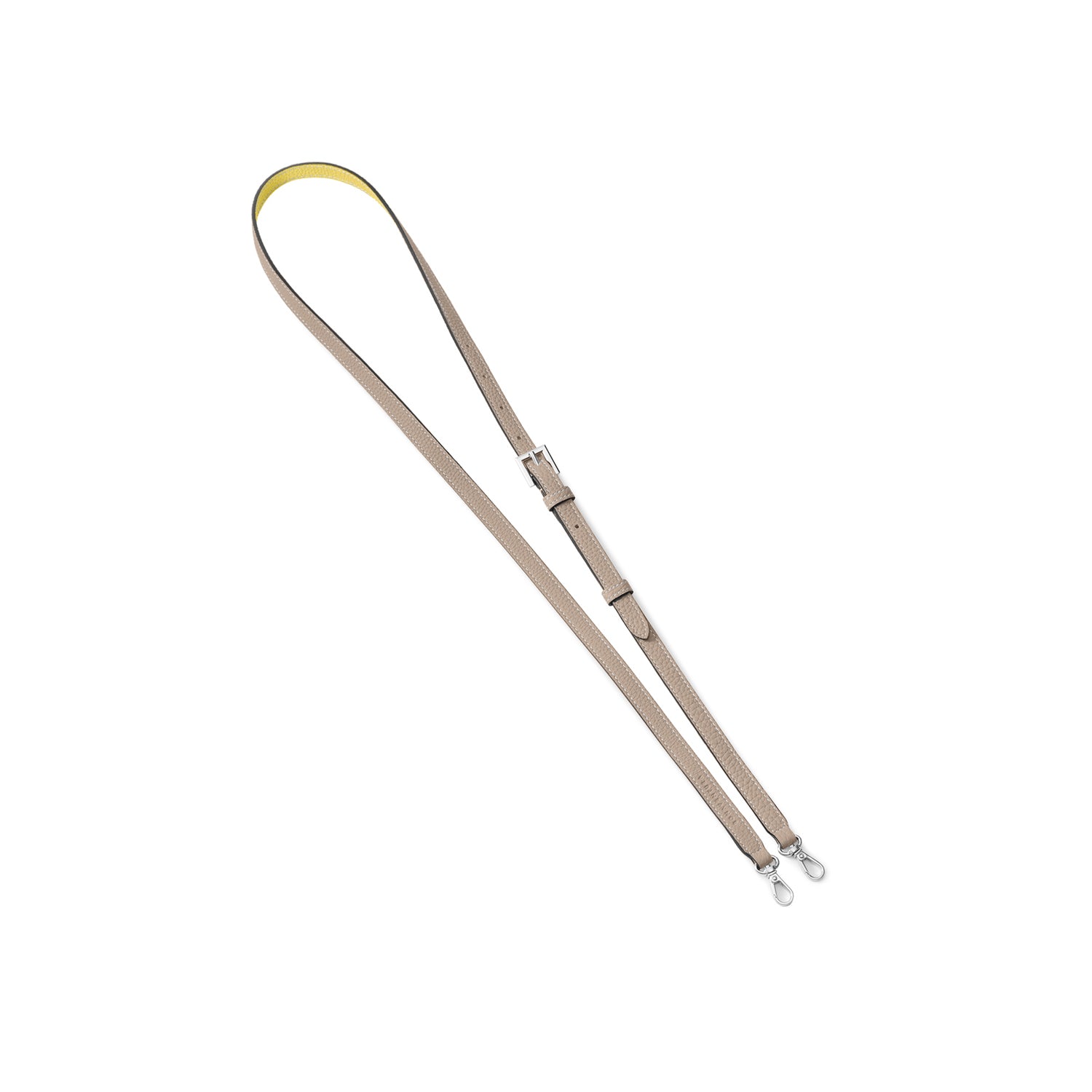 Adjustable Shoulder Strap Shrink Leather Silver