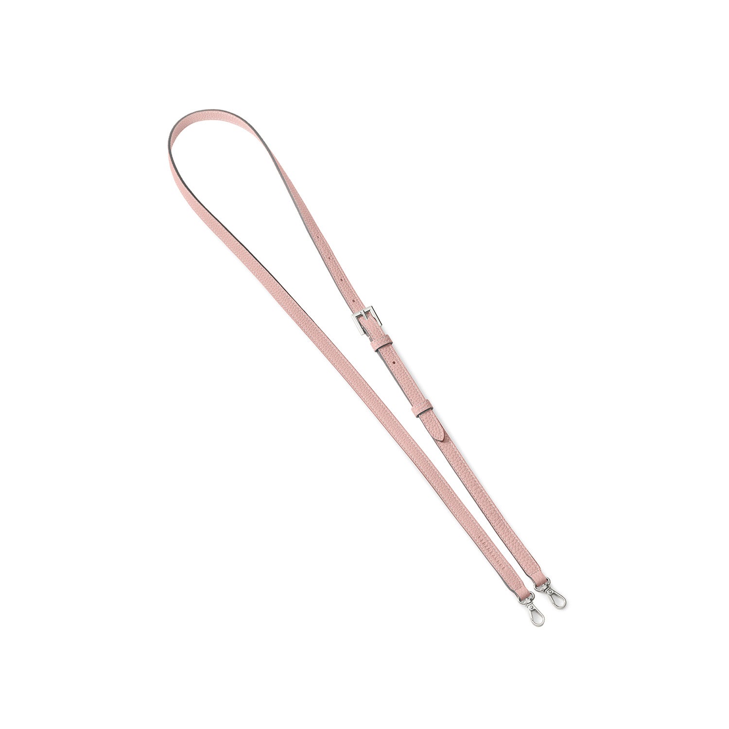 Adjustable Shoulder Strap Shrink Leather Silver