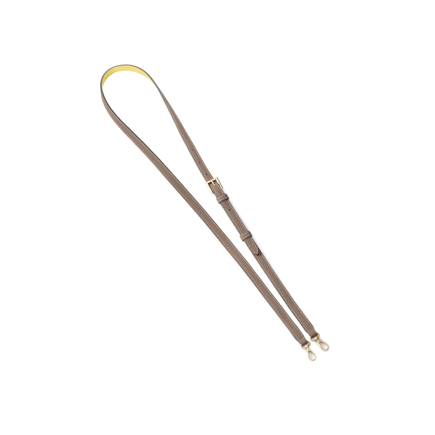 Adjustable Shoulder Strap Shrink Leather Gold