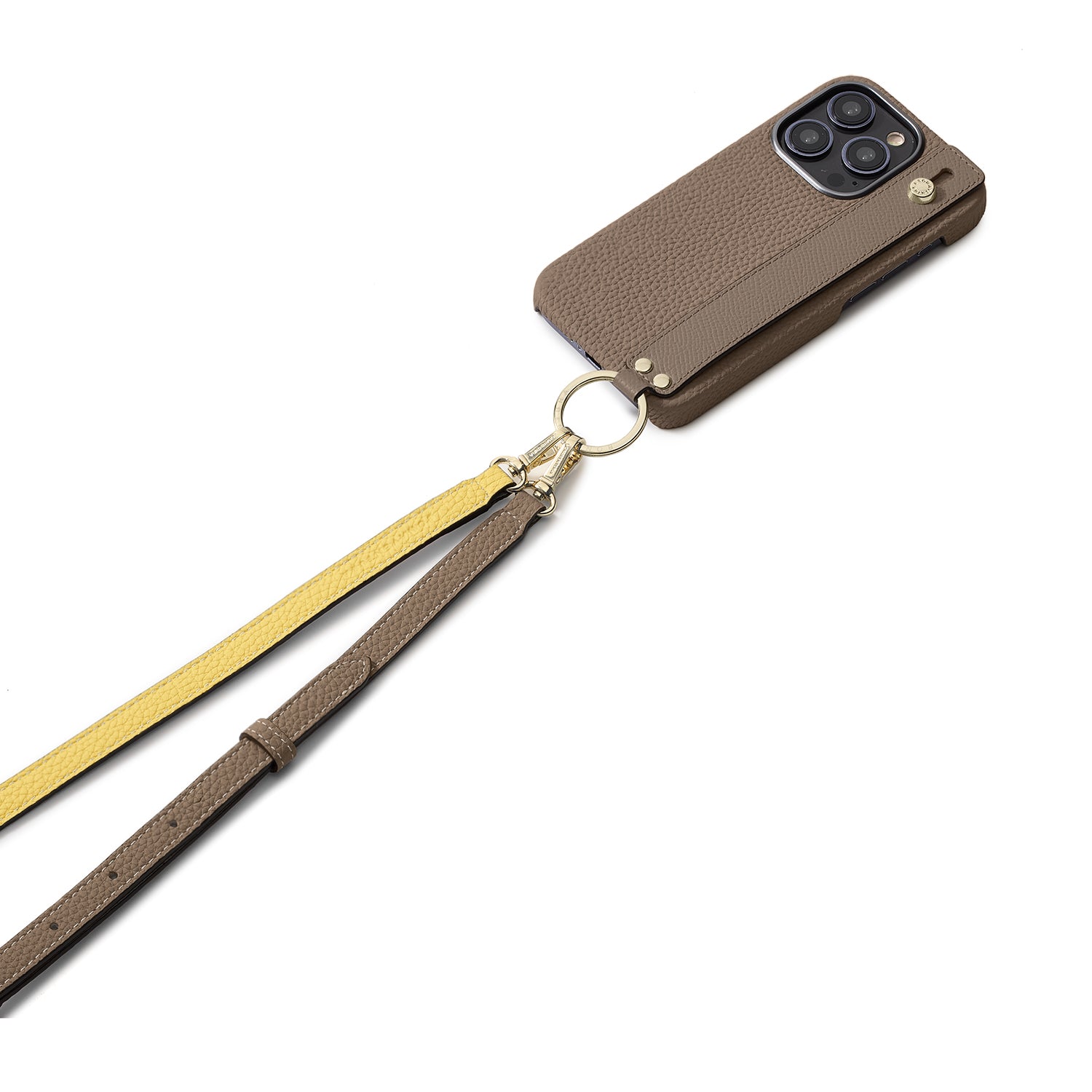 Adjustable Shoulder Strap Shrink Leather (Gold)