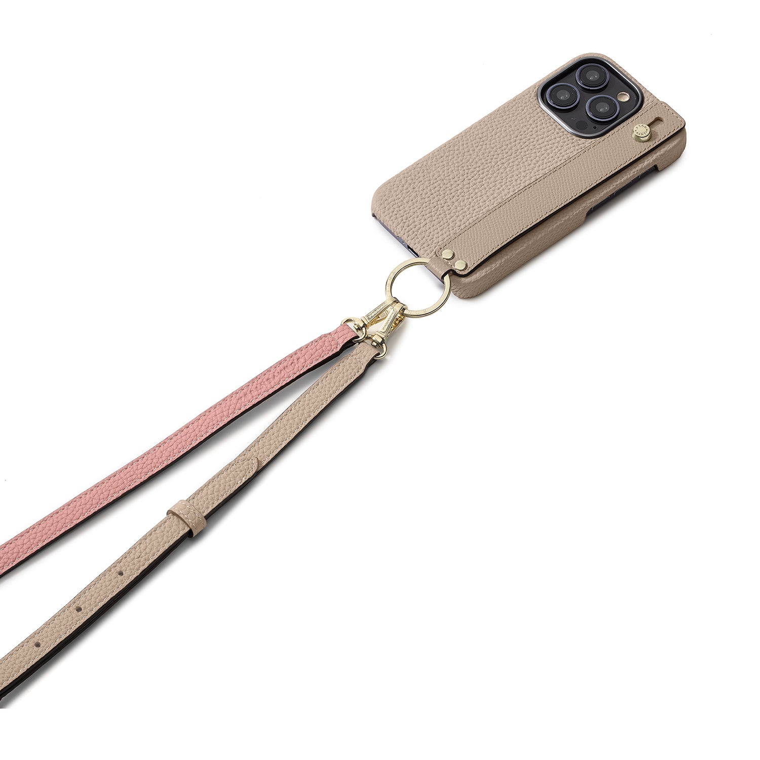 Adjustable Shoulder Strap Shrink Leather (Gold)