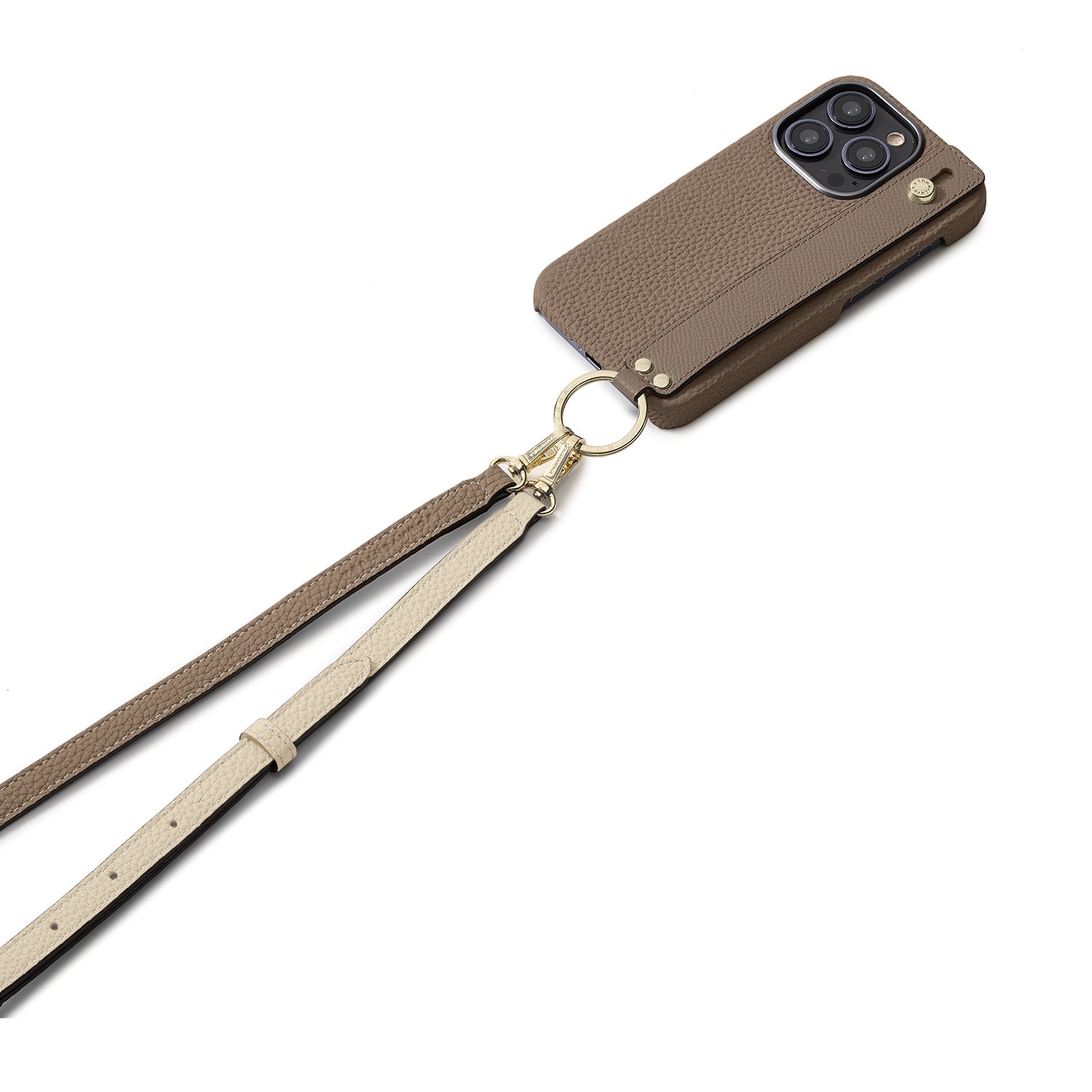 Adjustable Shoulder Strap Shrink Leather (Gold)