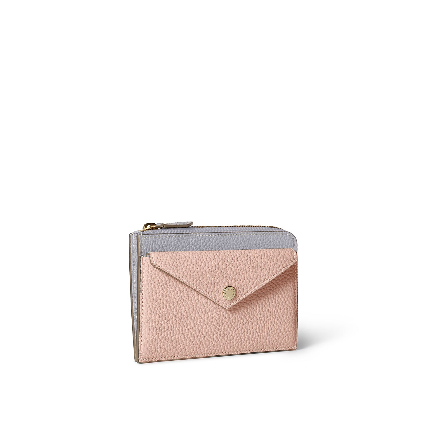 Envelope Mini-zip Wallet In Shrink Leather