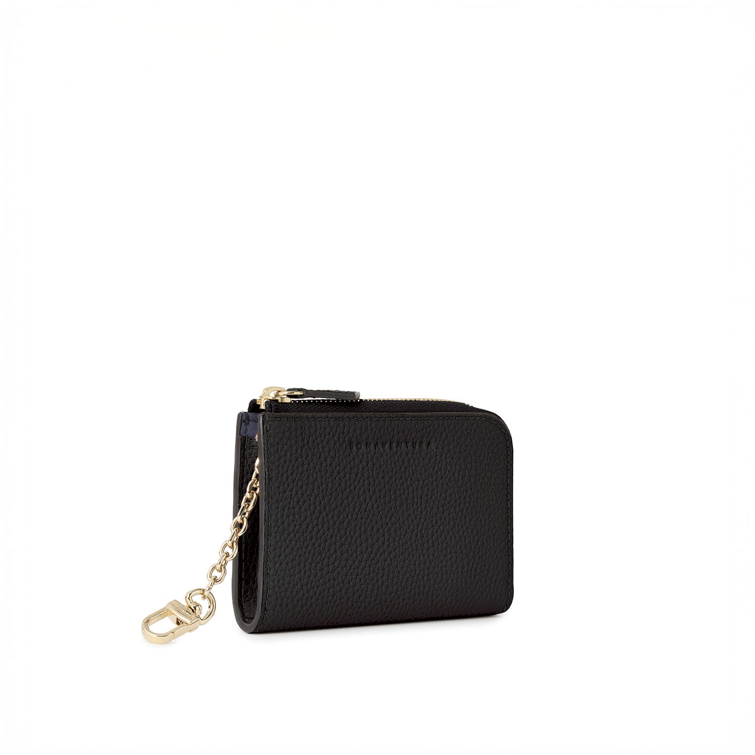 L-Shaped Zip Card Case with Chain