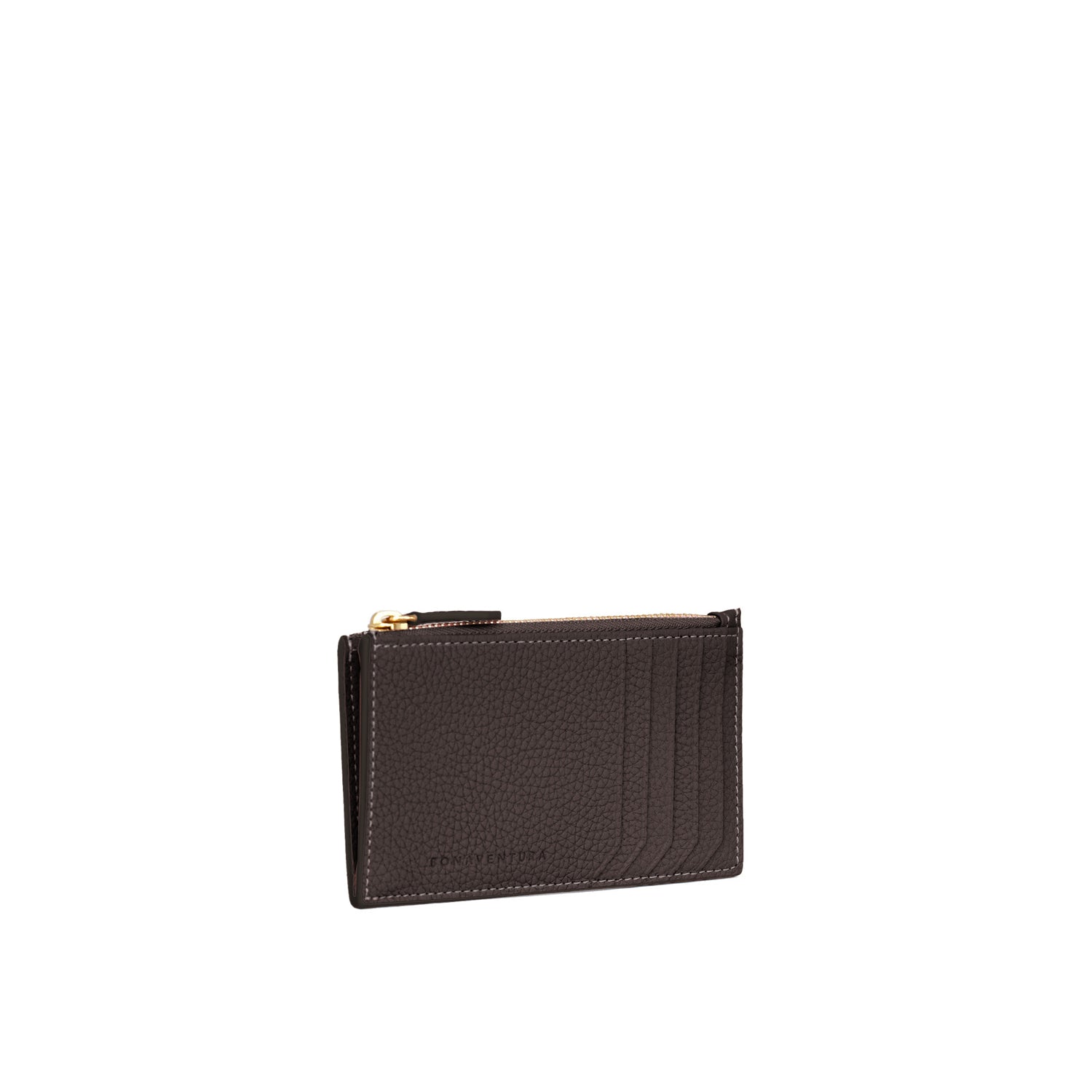 Mini Zip Wallet In Shrink Leather