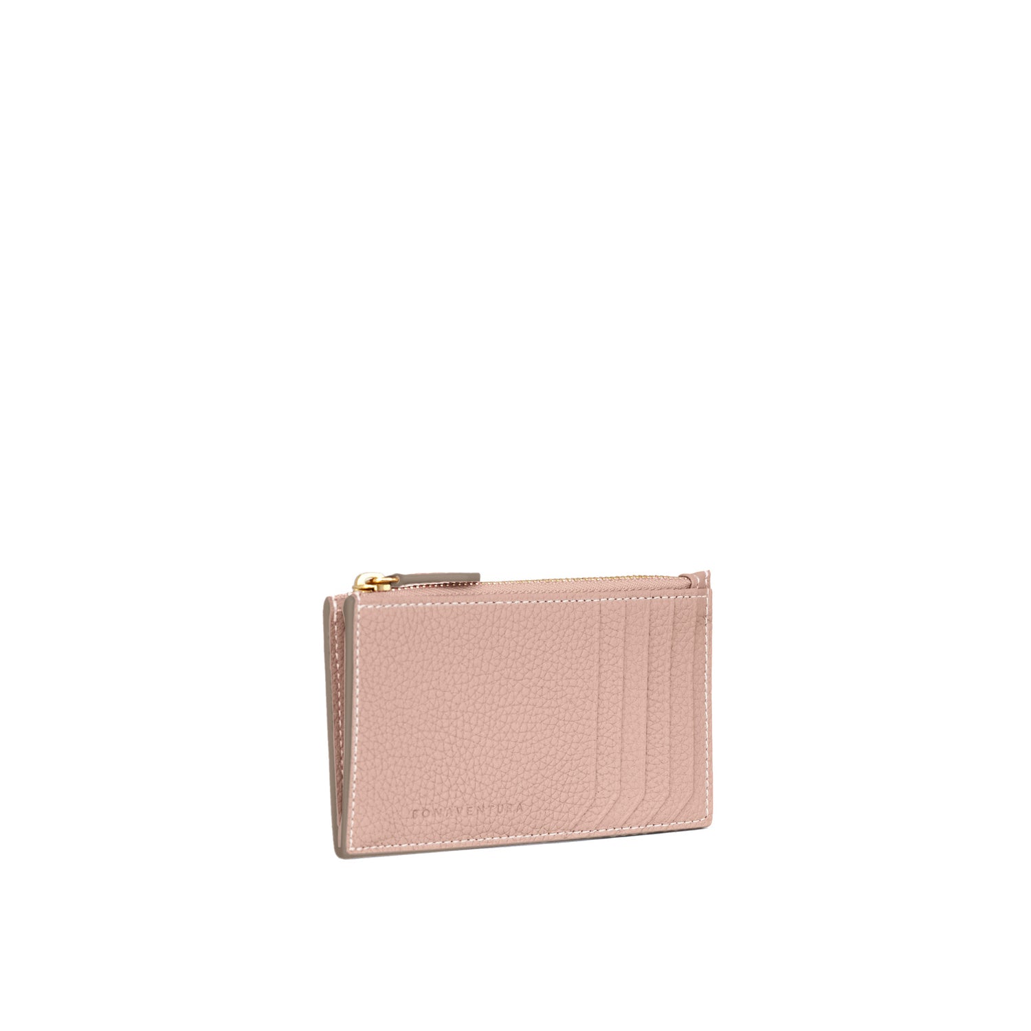 Mini Zip Wallet In Shrink Leather