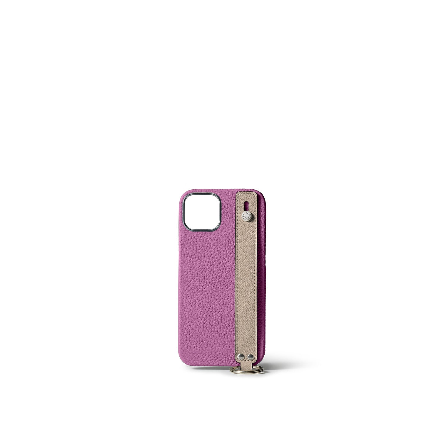 Back Cover Case with Handle Shrink Leather (iPhone 15)