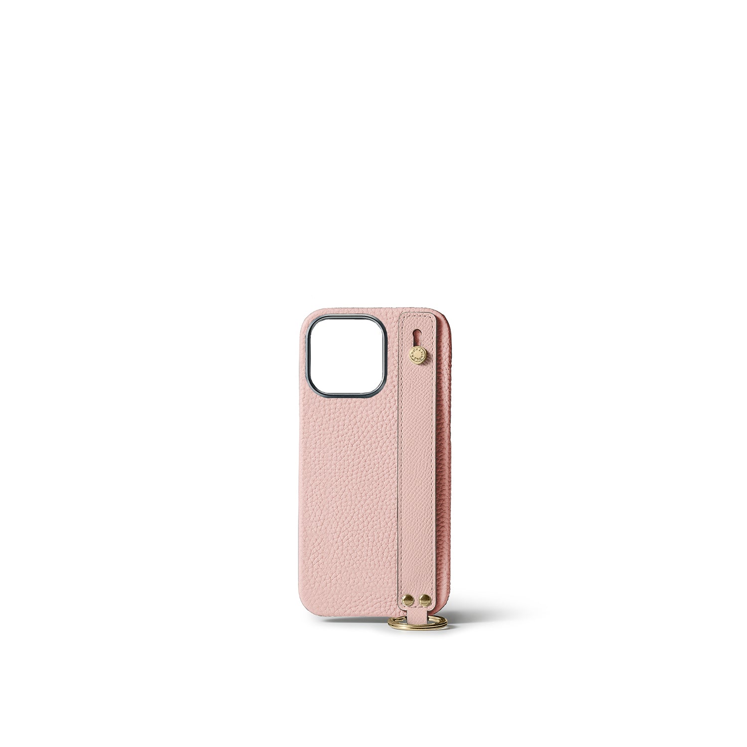 iPhone 15 Pro) ハンドル付き バックカバーケース シュリンクレザー